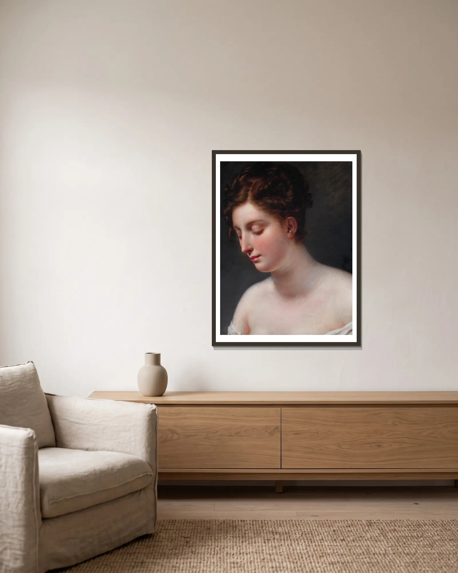 Galatea av Anne Louis Girodet-Trioson inramad på en vägg