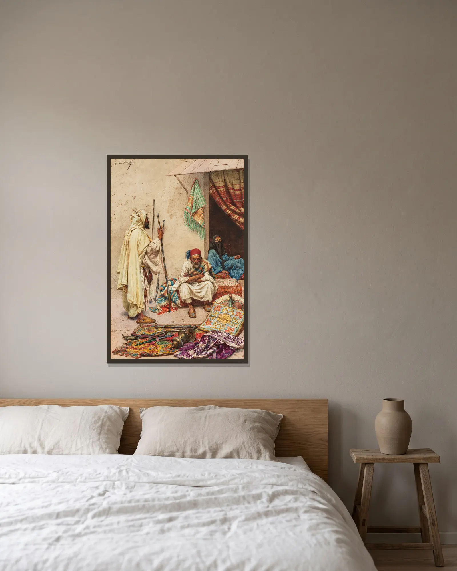 The Carpet Merchant – nr 2 av Giulio Rosati inramad på en vägg
