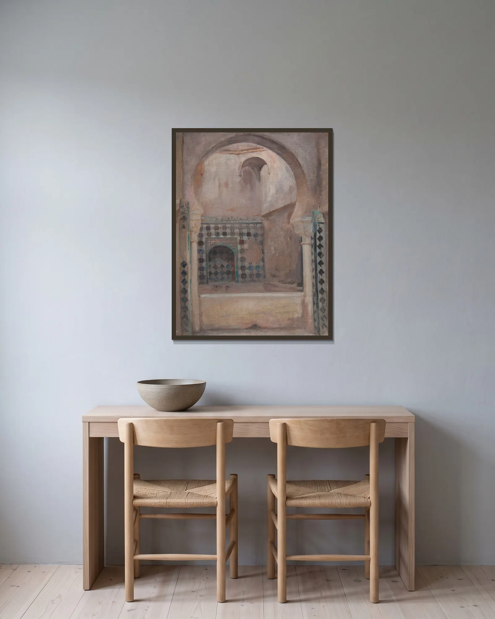 Granada (Alhambra) av Jan Ciągliński inramad på en vägg