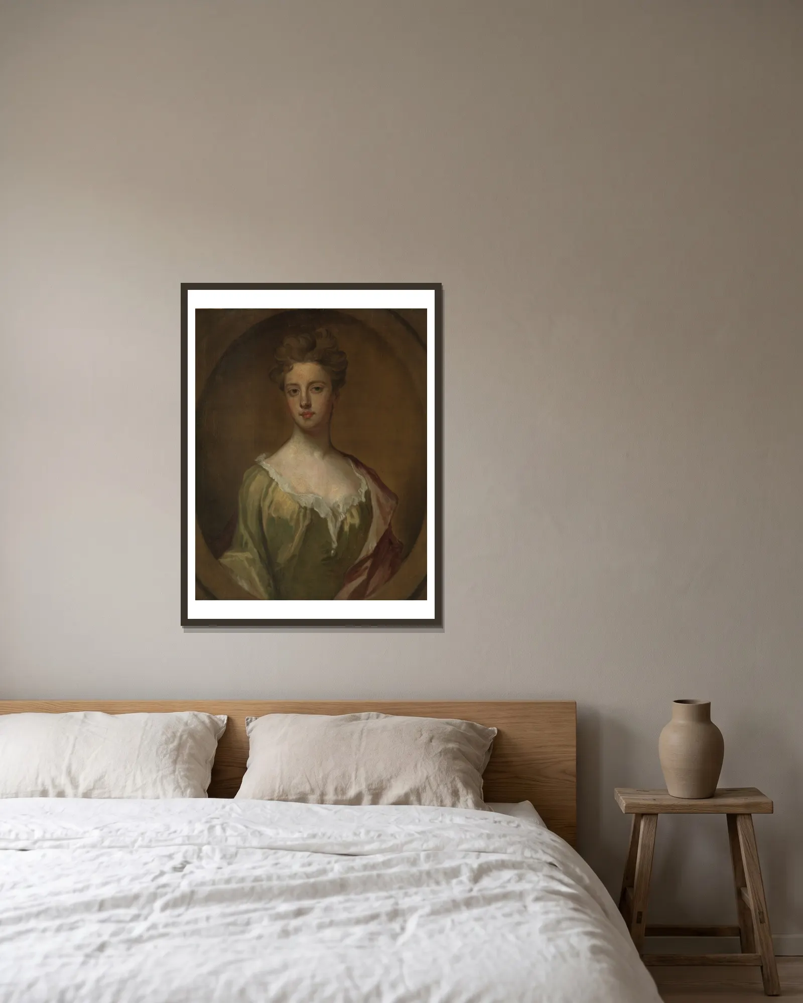Lady Mary Berkeley av Sir Godfrey Kneller inramad på en vägg