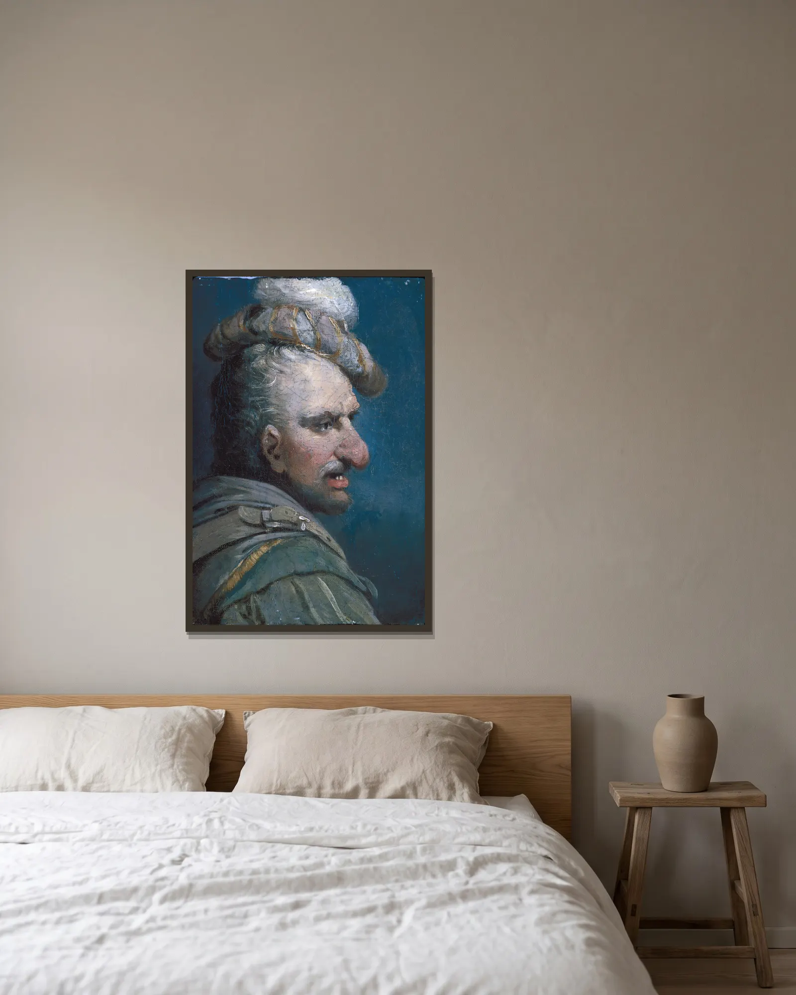 Bardolph av John Hamilton Mortimer inramad på en vägg