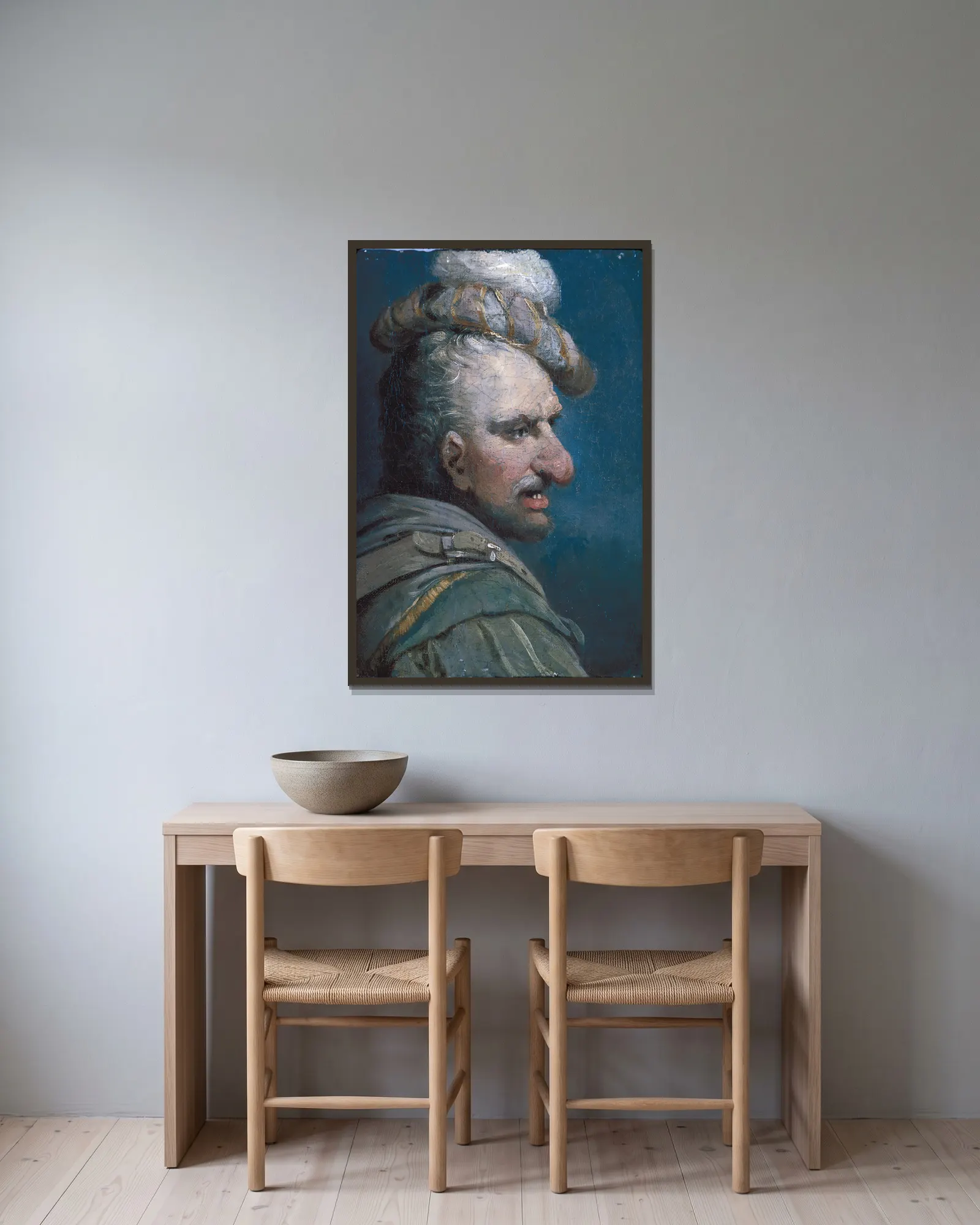 Bardolph av John Hamilton Mortimer inramad på en vägg