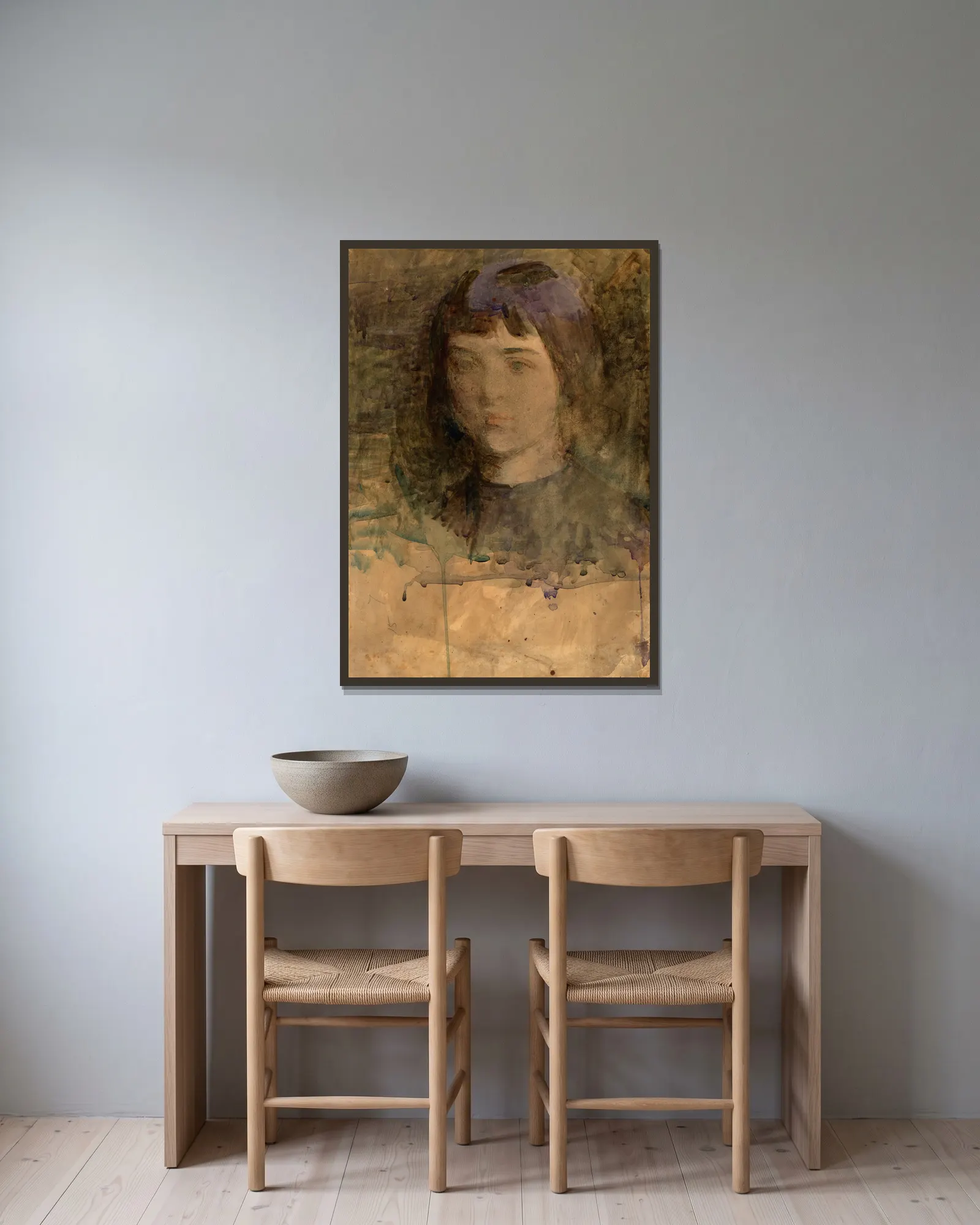 Mary av Abbott Handerson Thayer inramad på en vägg
