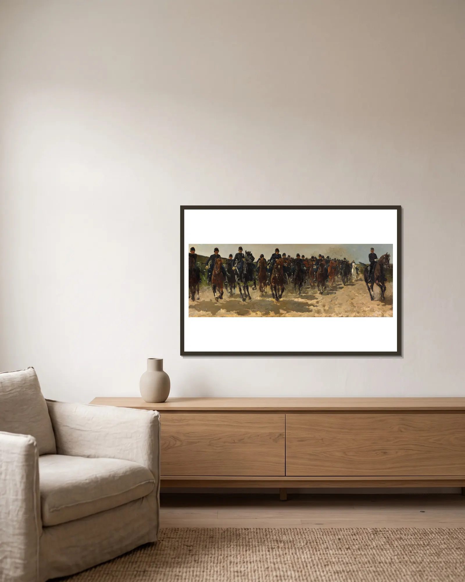 Cavalry av George Hendrik Breitner inramad på en vägg