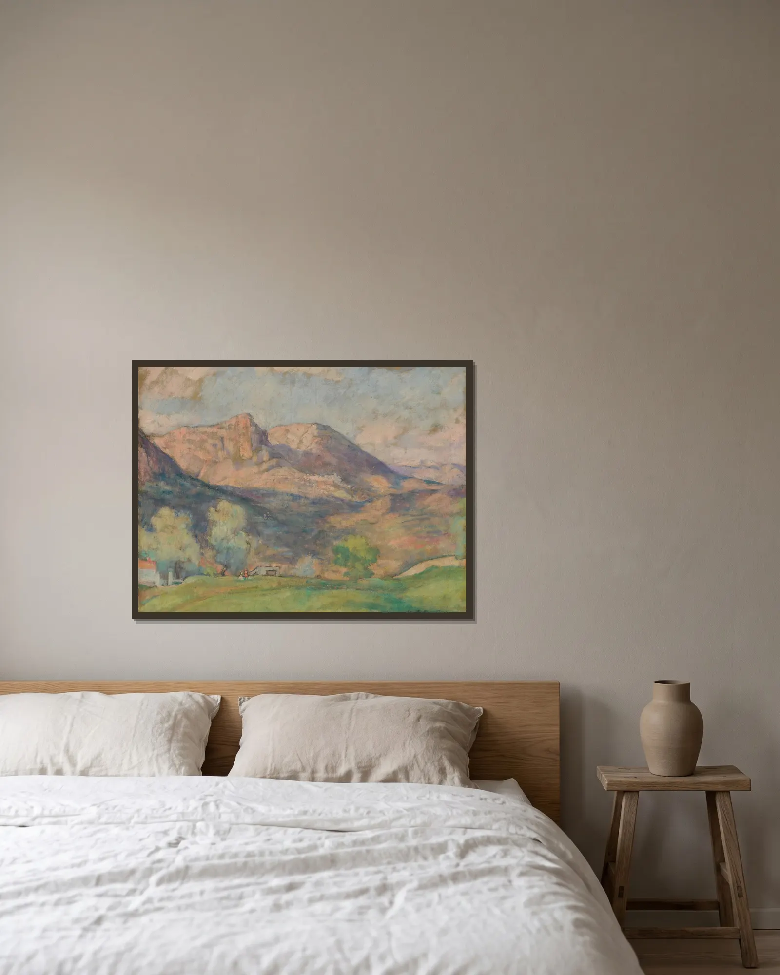 Le Baou de Vence av Henri Lebasque inramad på en vägg