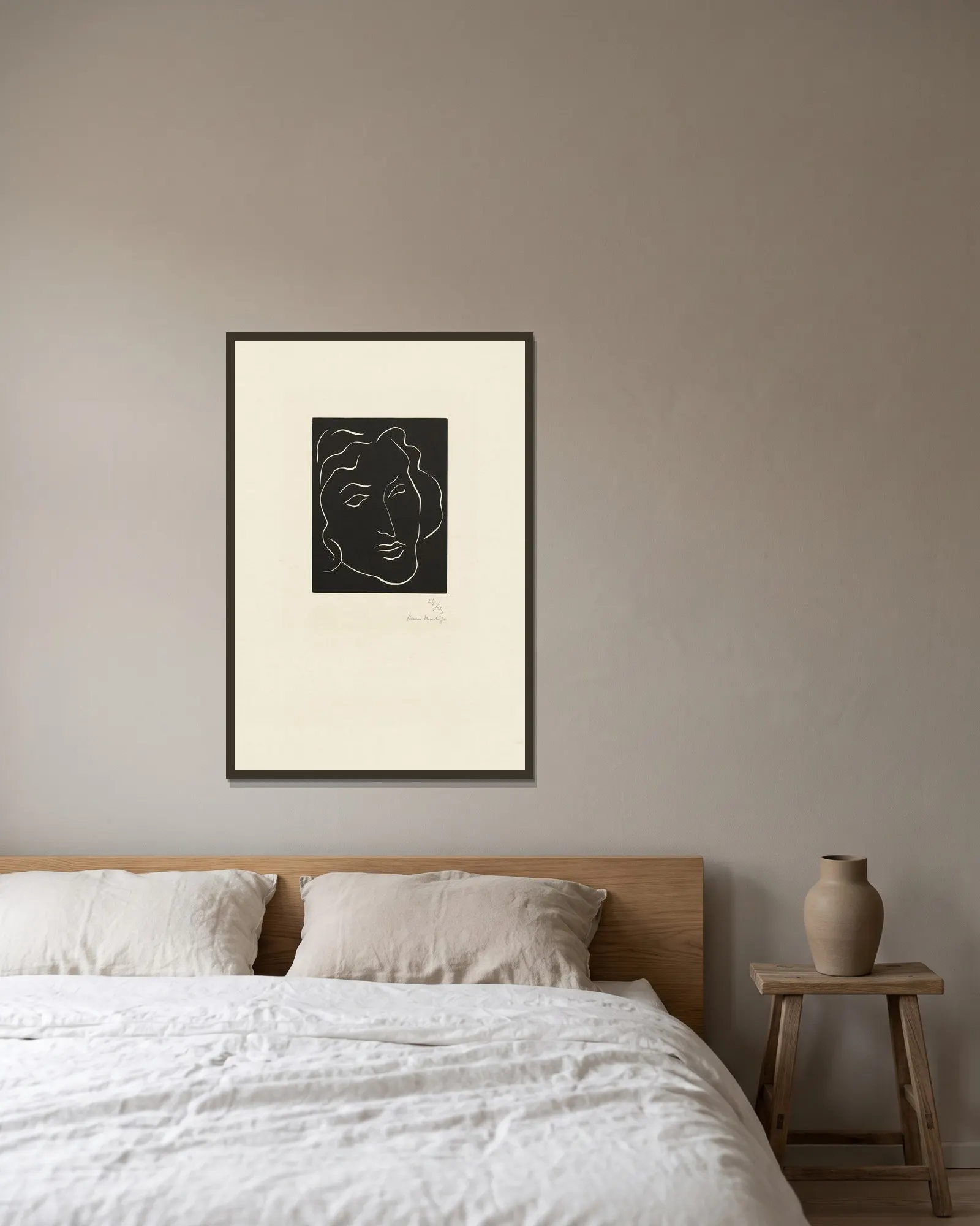 Florentine av Henri Matisse inramad på en vägg