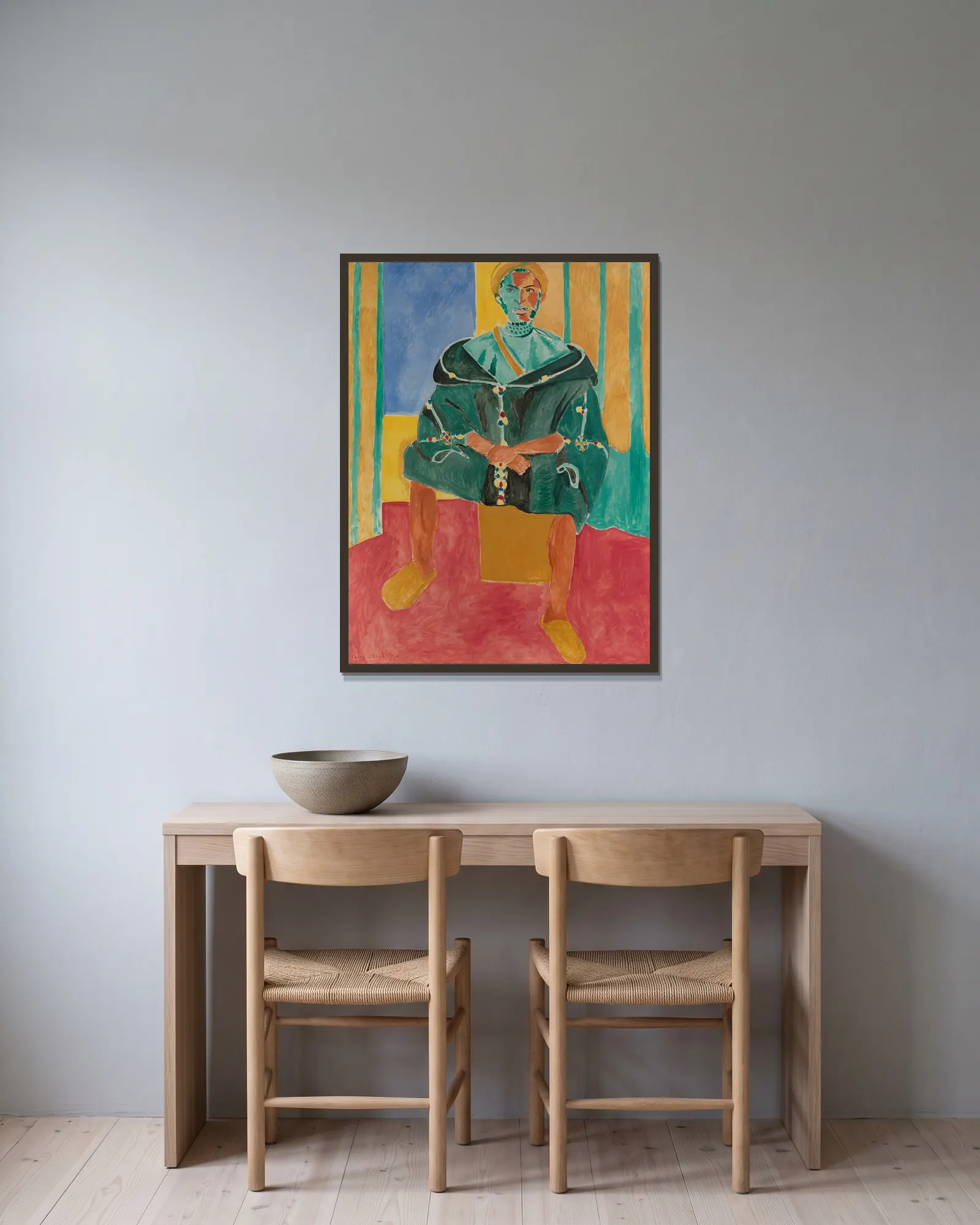 Seated Riffian (Le Rifain assis) av Henri Matisse inramad på en vägg