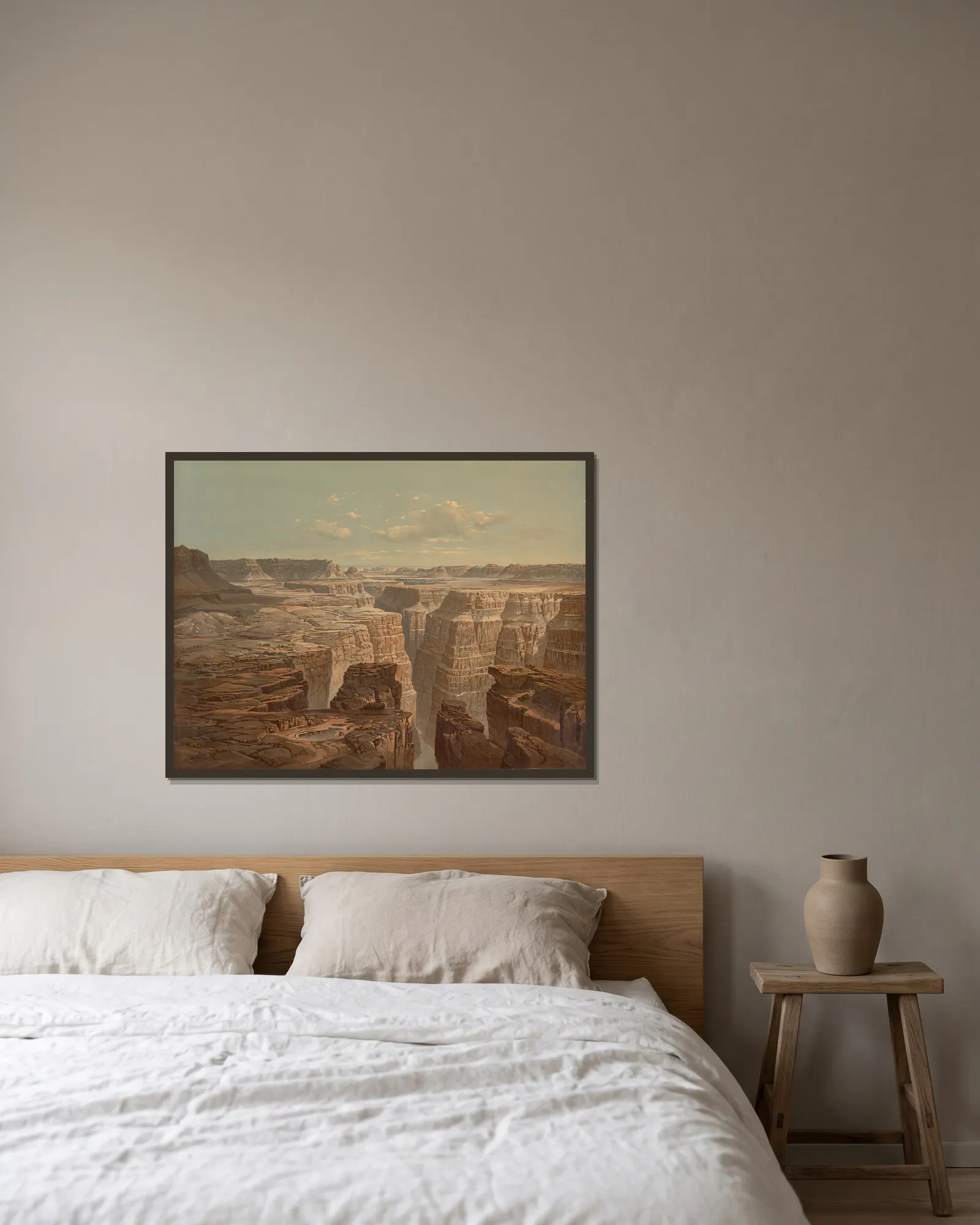The Grand Canyon av William Henry Holmes inramad på en vägg