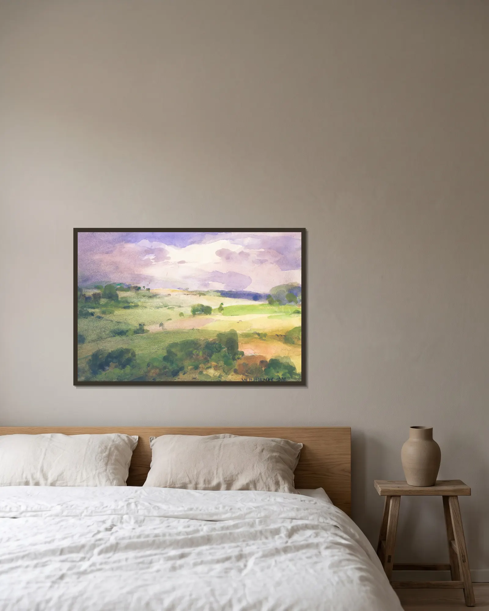 The Maryland Fields av William Henry Holmes inramad på en vägg