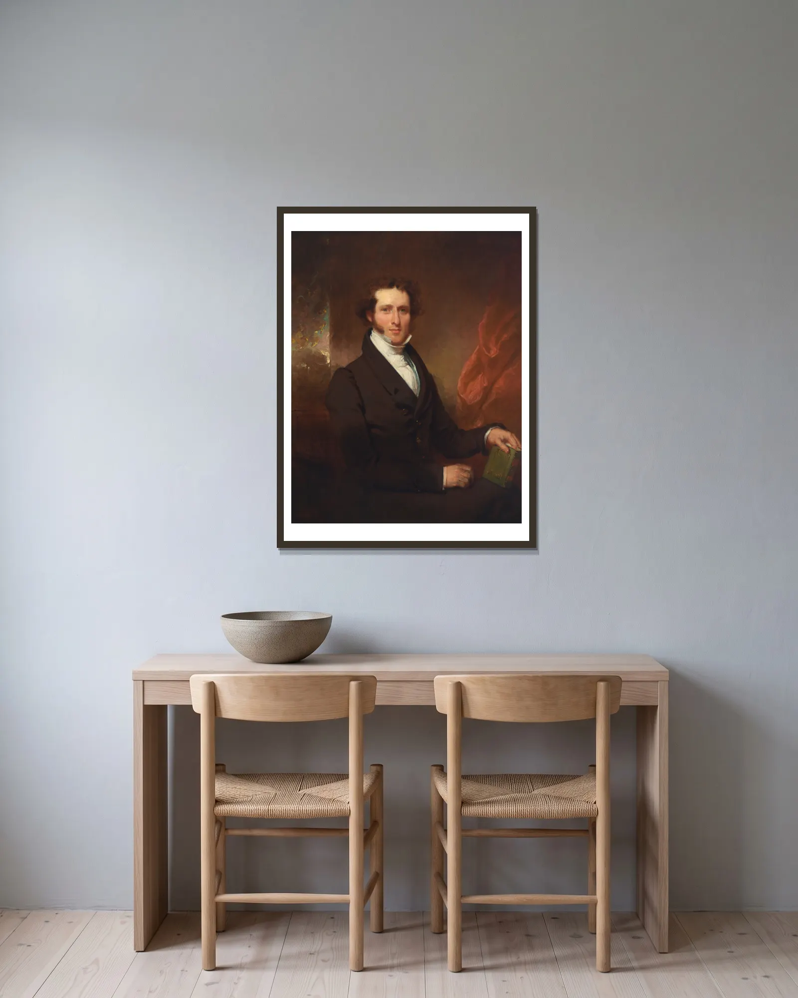 Eleazer Parmly av Henry Inman inramad på en vägg