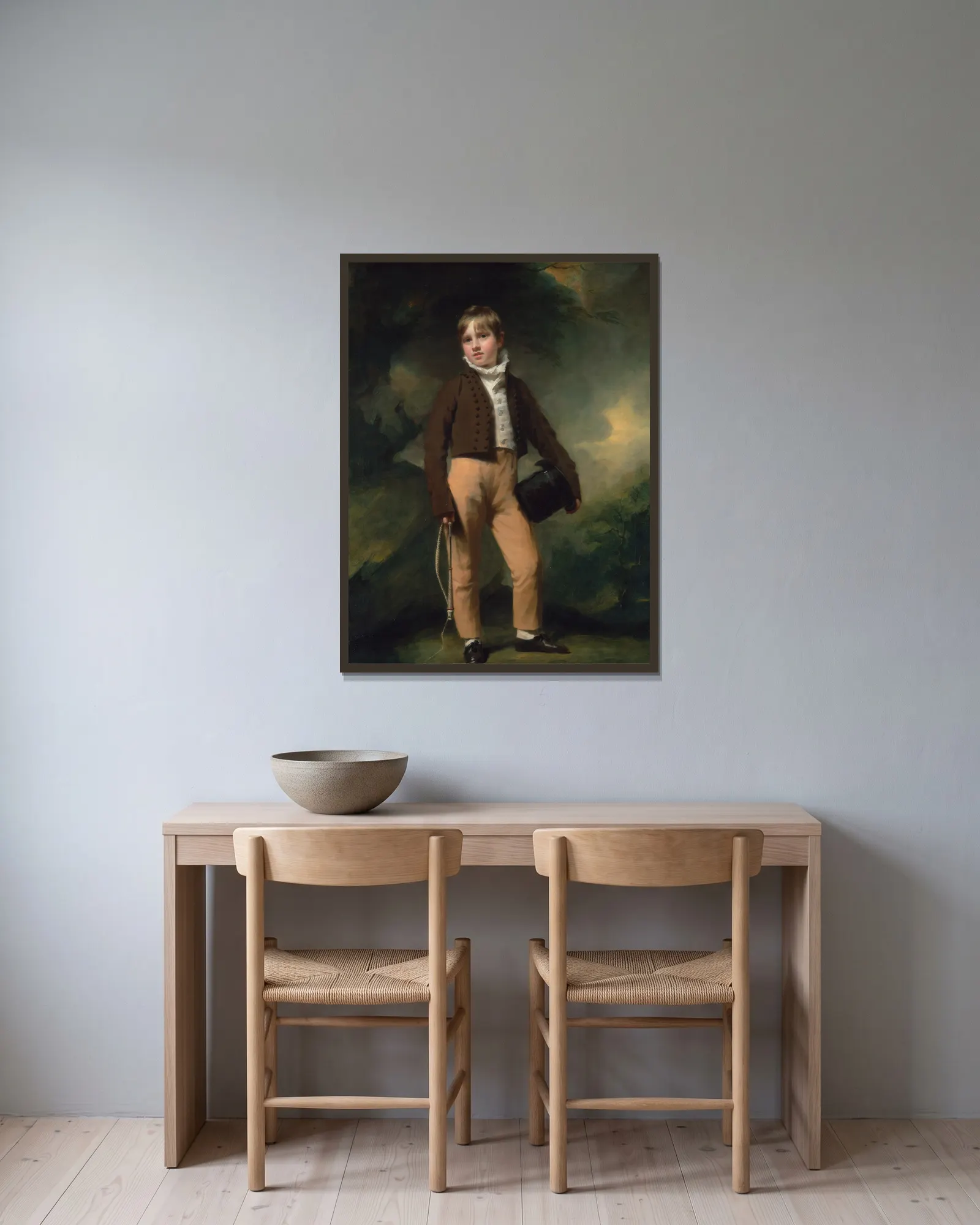 Quentin McAdam av Sir Henry Raeburn inramad på en vägg