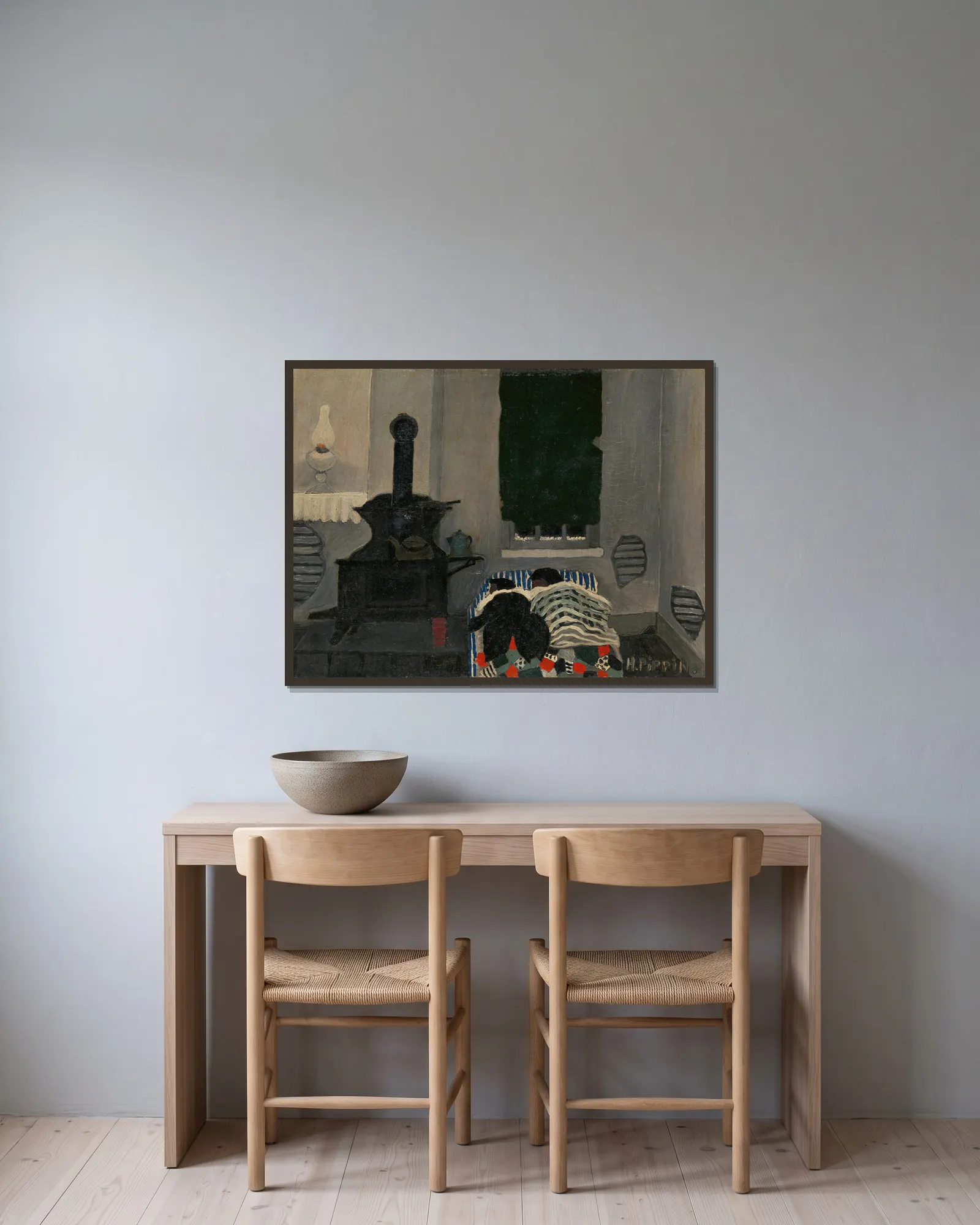Asleep av Horace Pippin inramad på en vägg