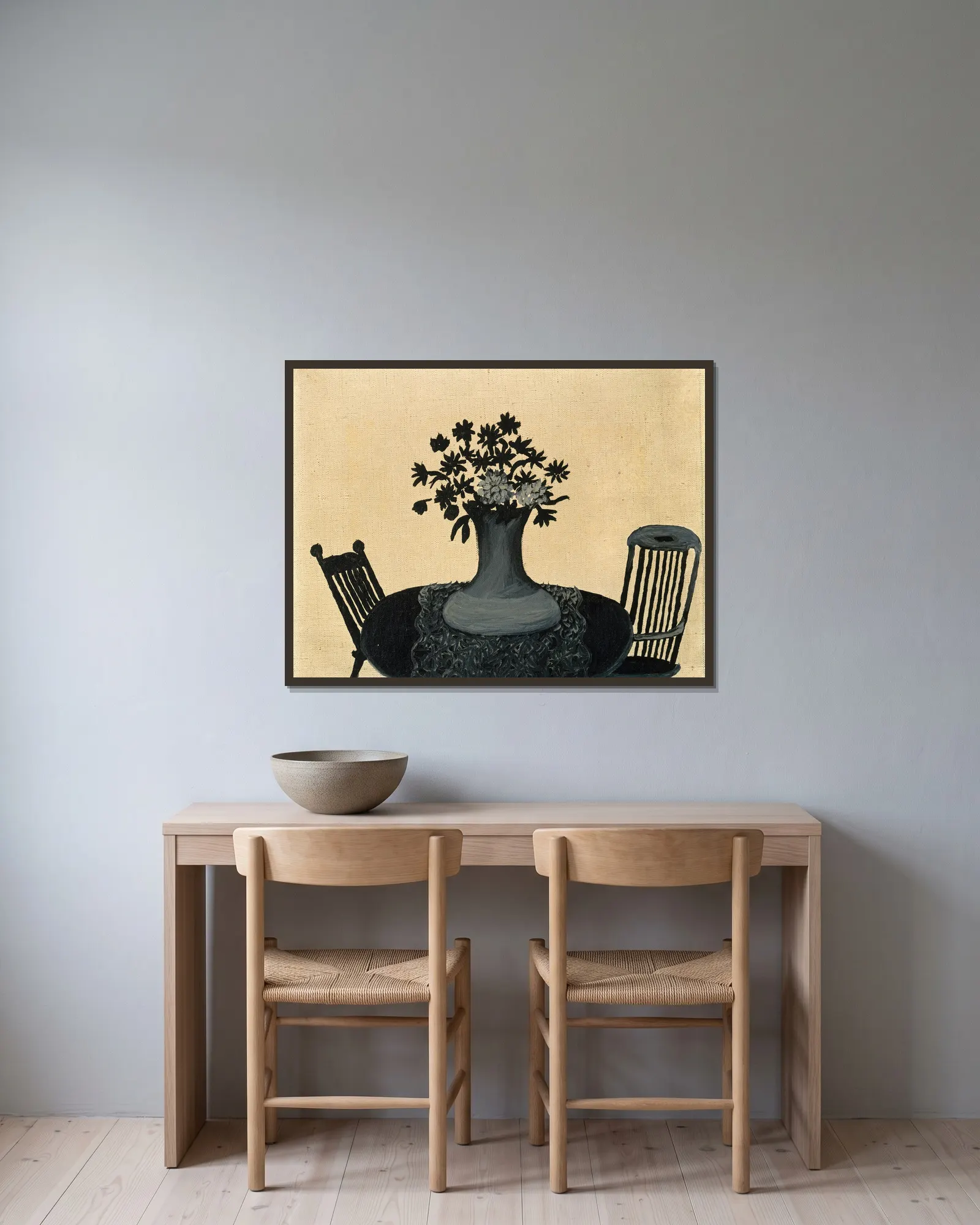 Table and Two Chairs av Horace Pippin inramad på en vägg