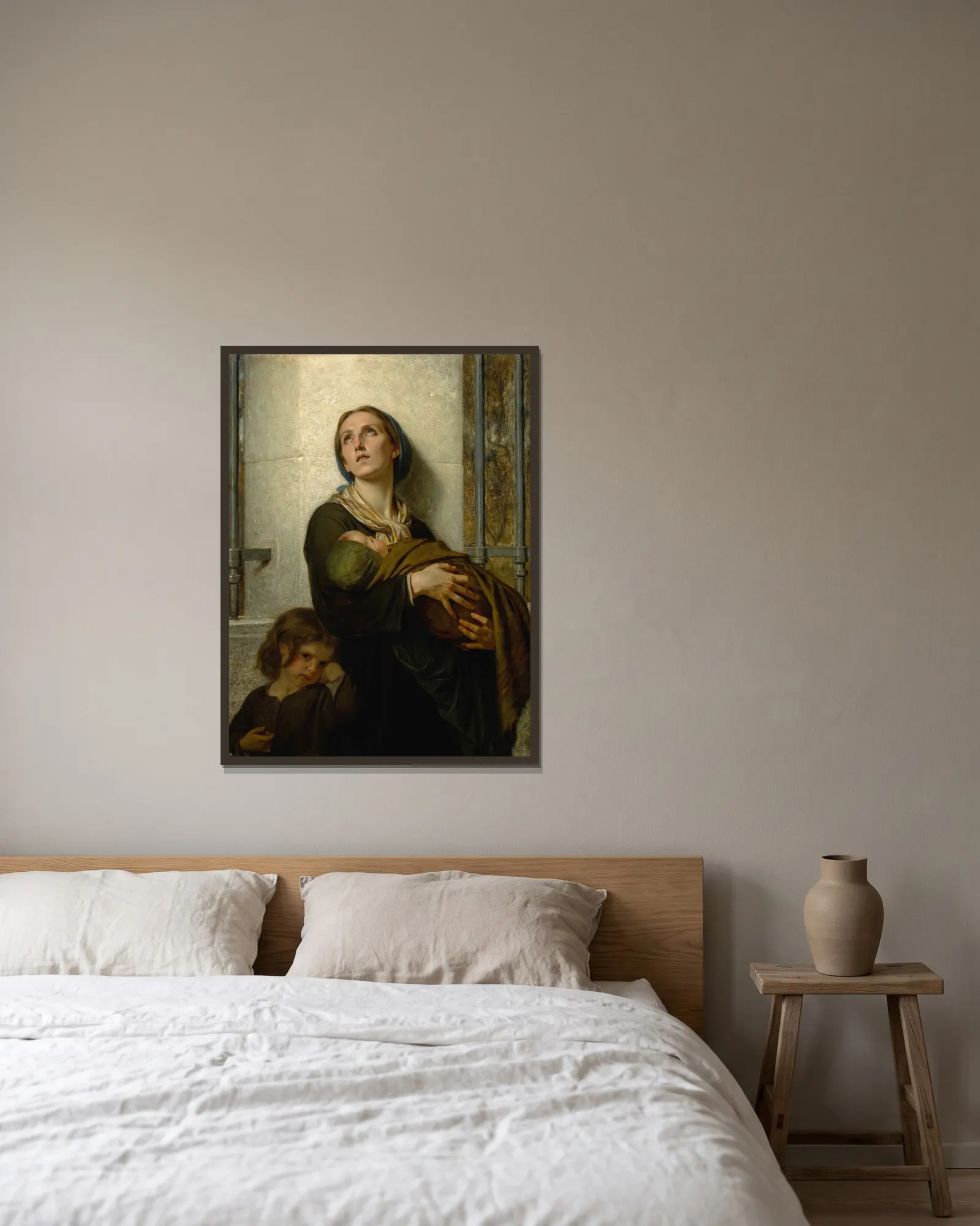 The Forgotten av Hugues Merle inramad på en vägg
