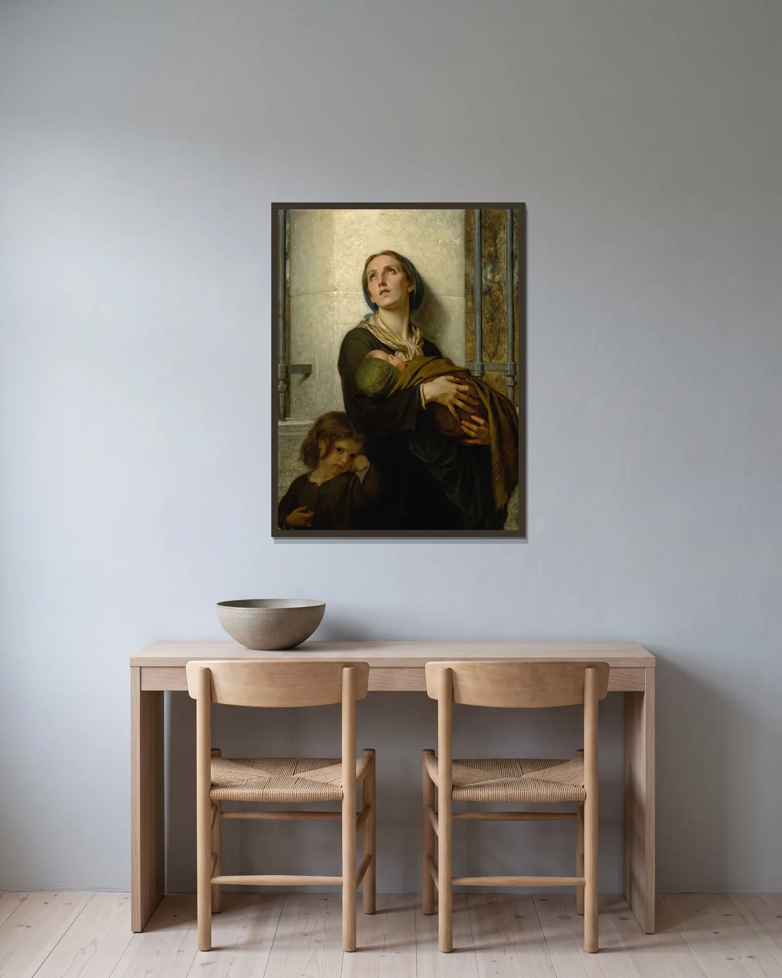 The Forgotten av Hugues Merle inramad på en vägg