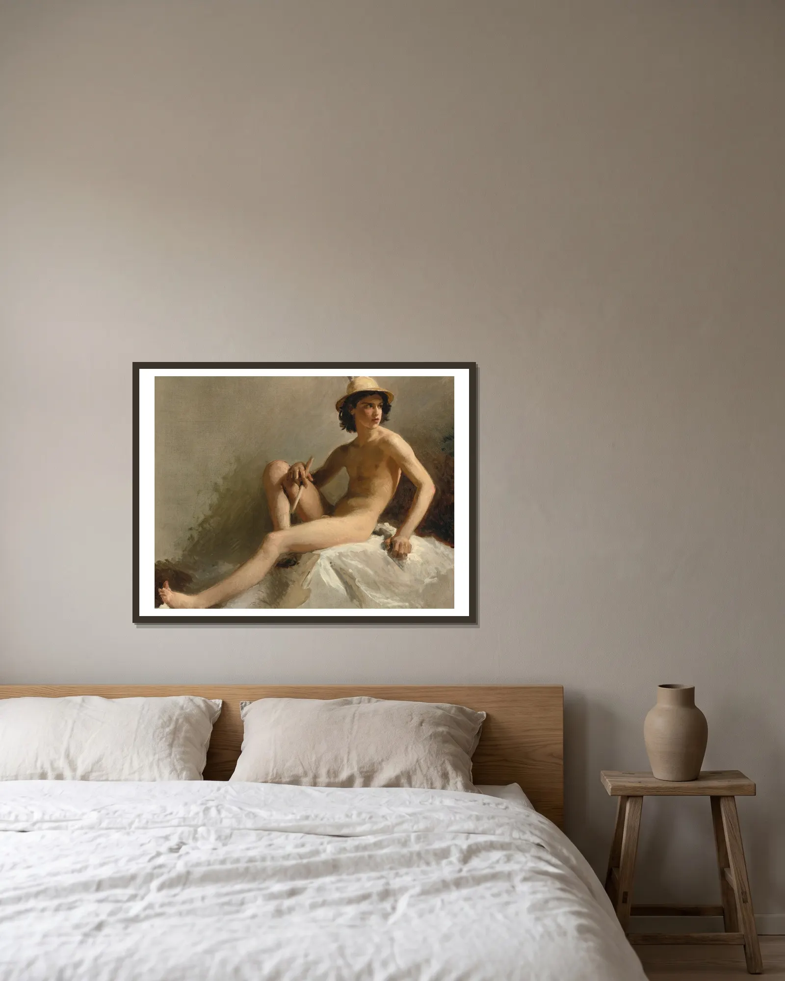 Study For Mercury av Isidore Pils inramad på en vägg