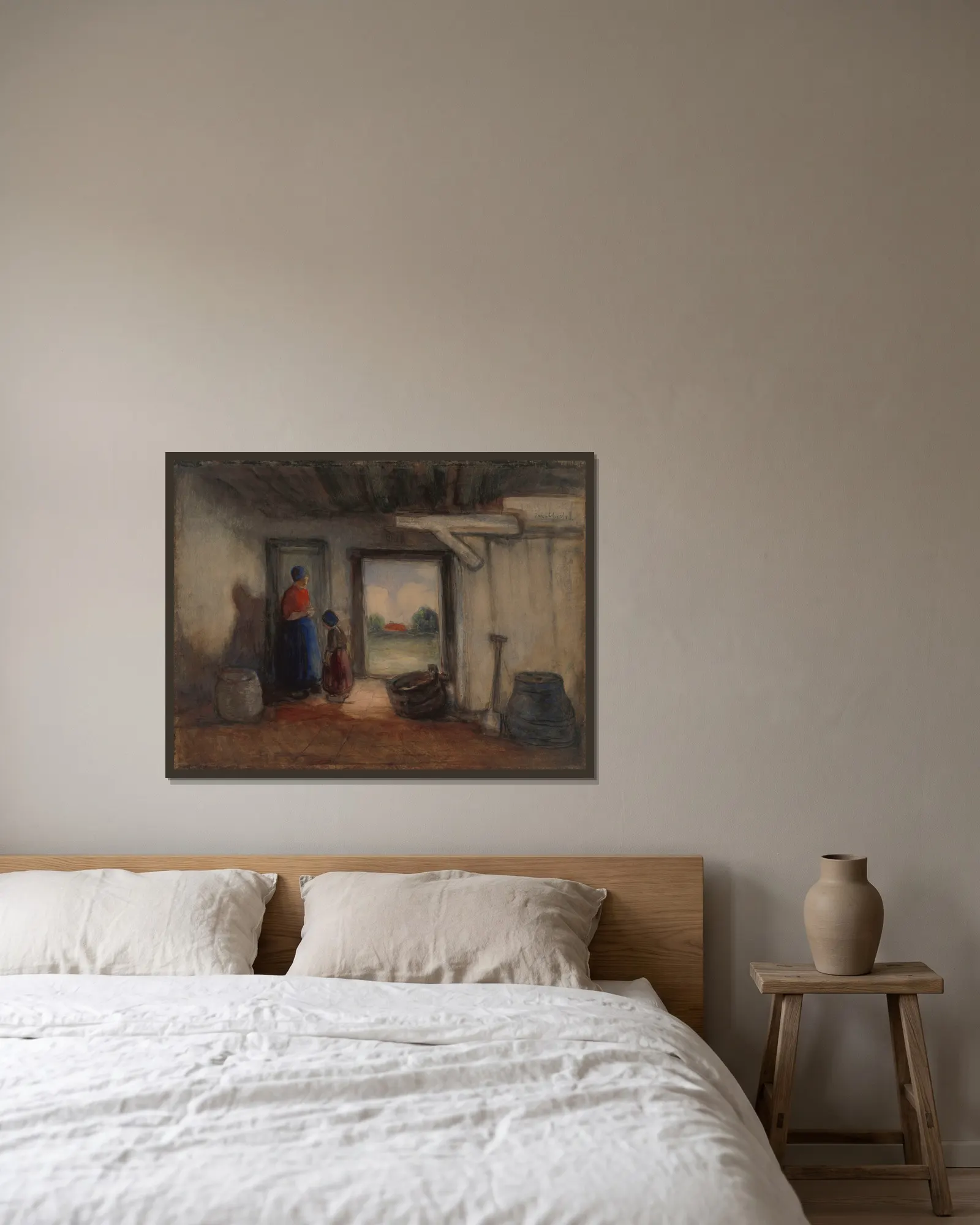 Interior av Jakob Smits inramad på en vägg