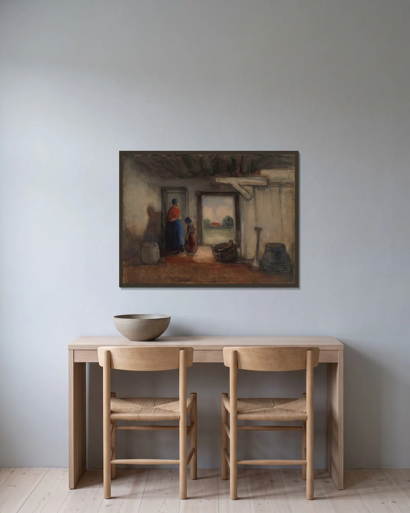 Interior av Jakob Smits inramad på en vägg