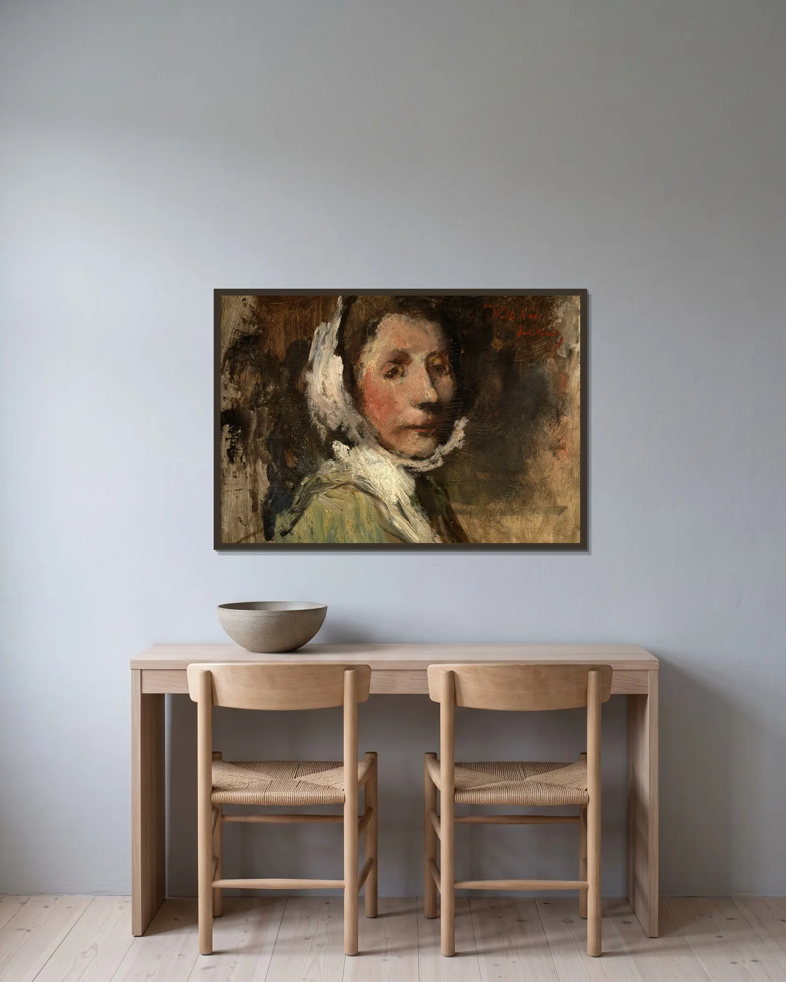 Malvina. av Jakob Smits inramad på en vägg