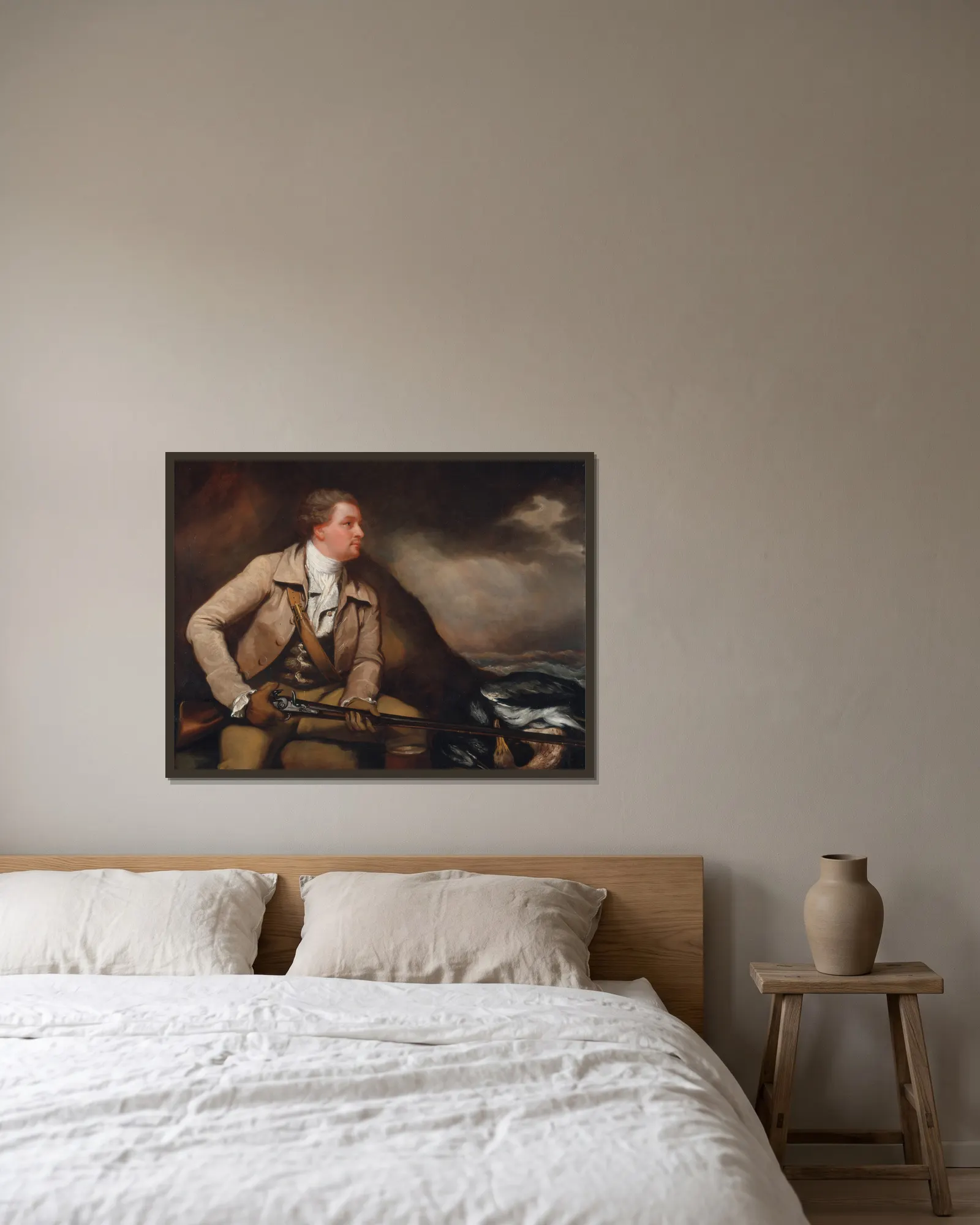 Sir William Elford, Bart. av James Northcote inramad på en vägg
