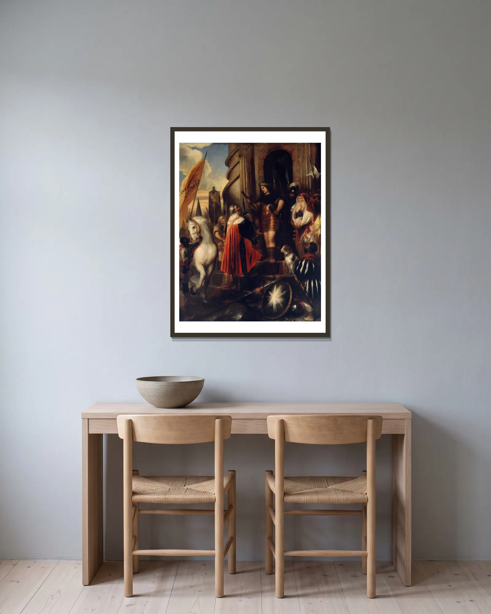 Quintus Fabius Maximus av Jan Lievens inramad på en vägg
