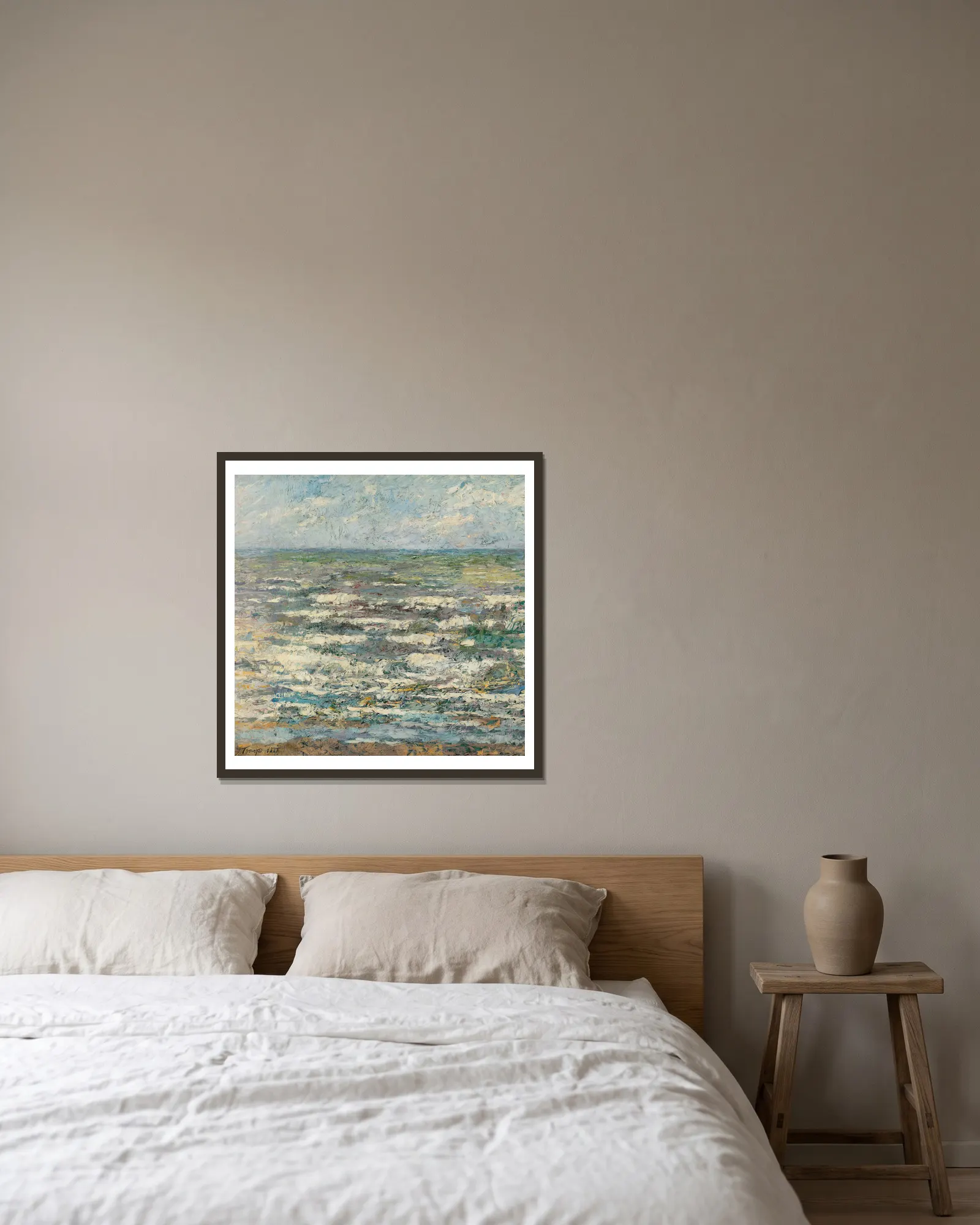 The Sea av Jan Toorop inramad på en vägg