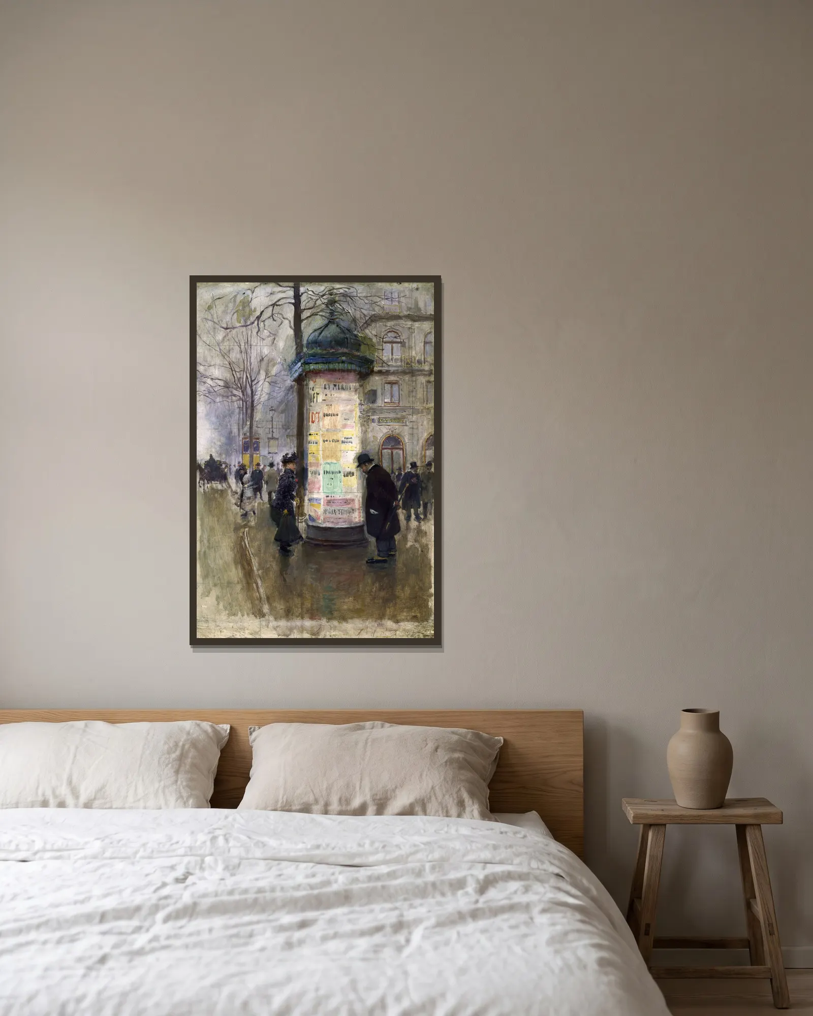 La colonne Morris av Jean Béraud inramad på en vägg