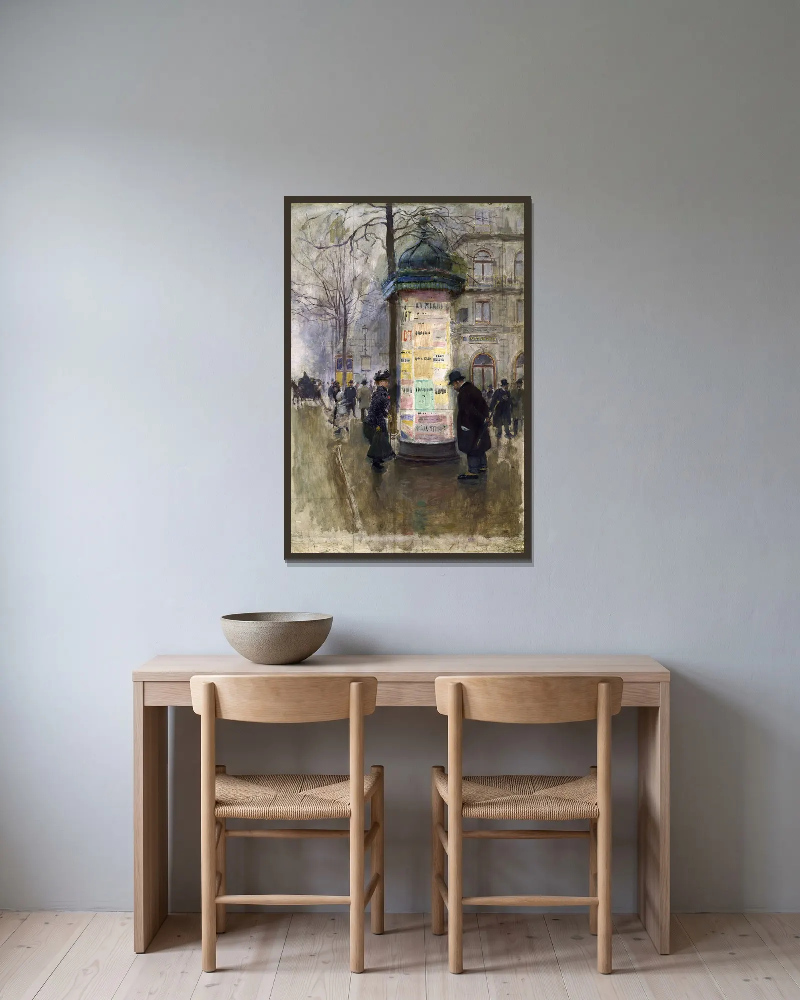 La colonne Morris av Jean Béraud inramad på en vägg