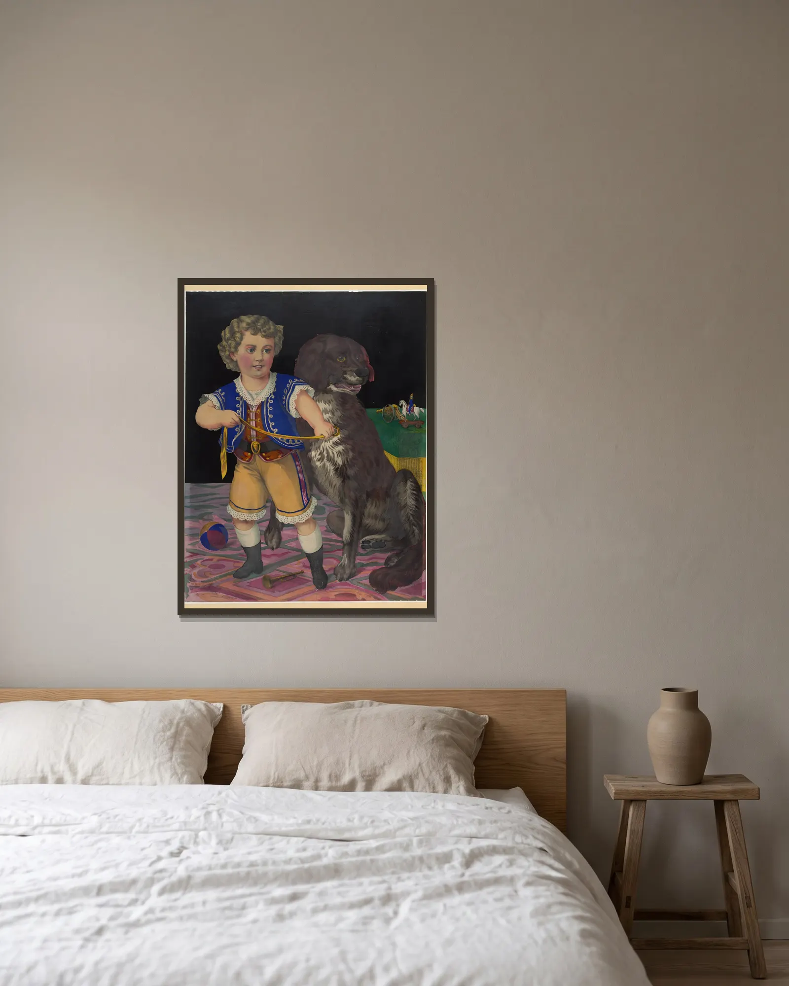 My protector av Henry Jerome Schile inramad på en vägg