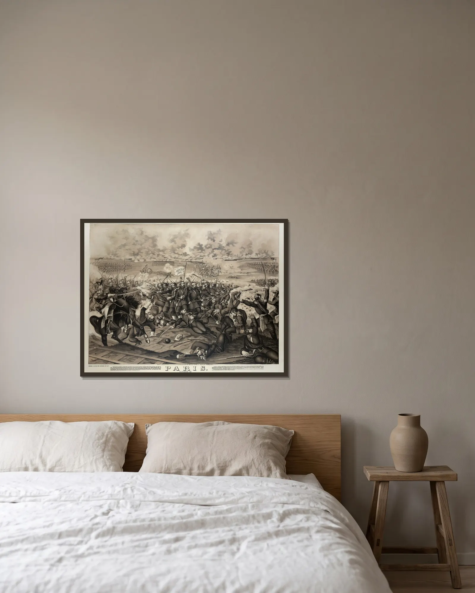 Paris av Henry Jerome Schile inramad på en vägg