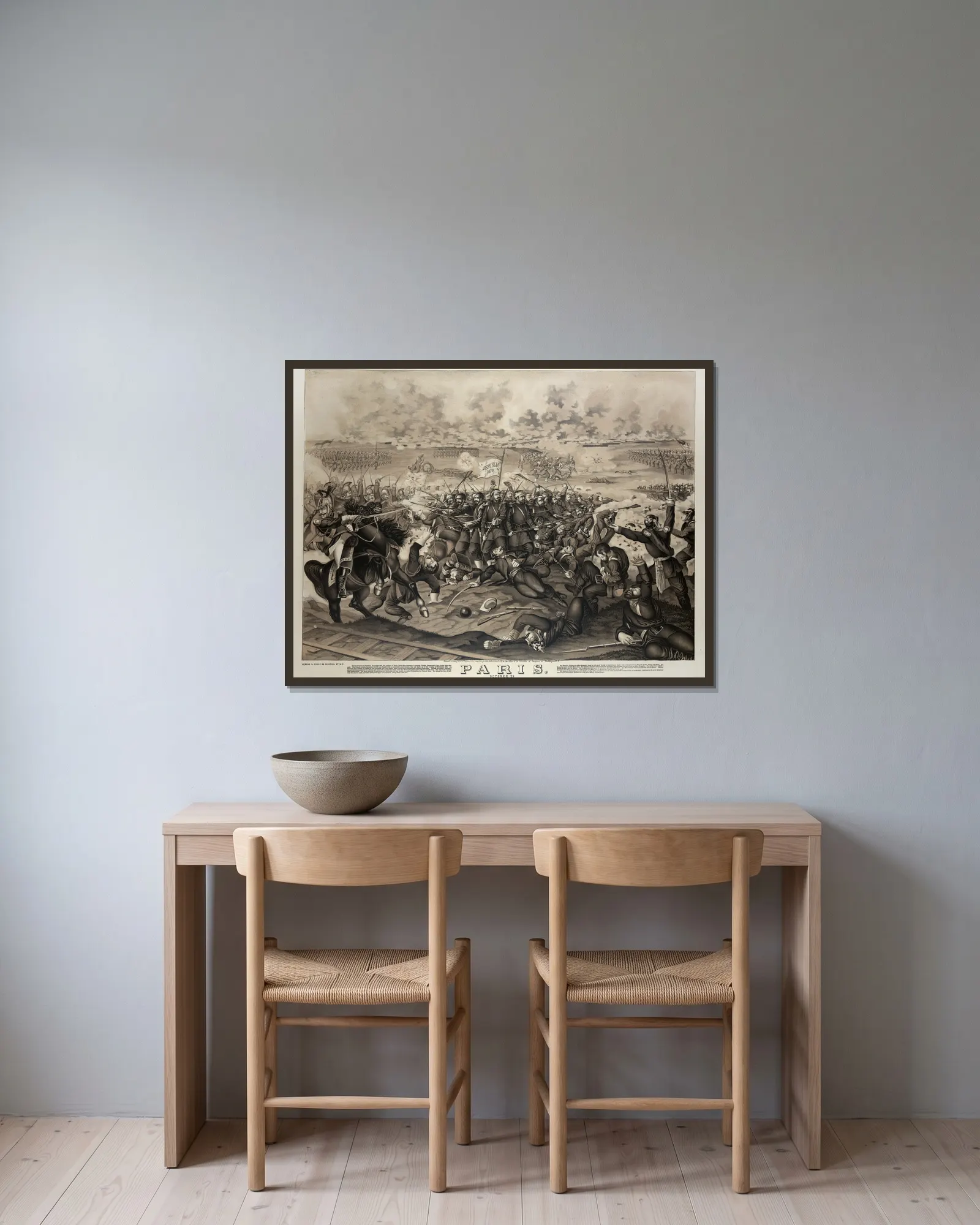 Paris av Henry Jerome Schile inramad på en vägg