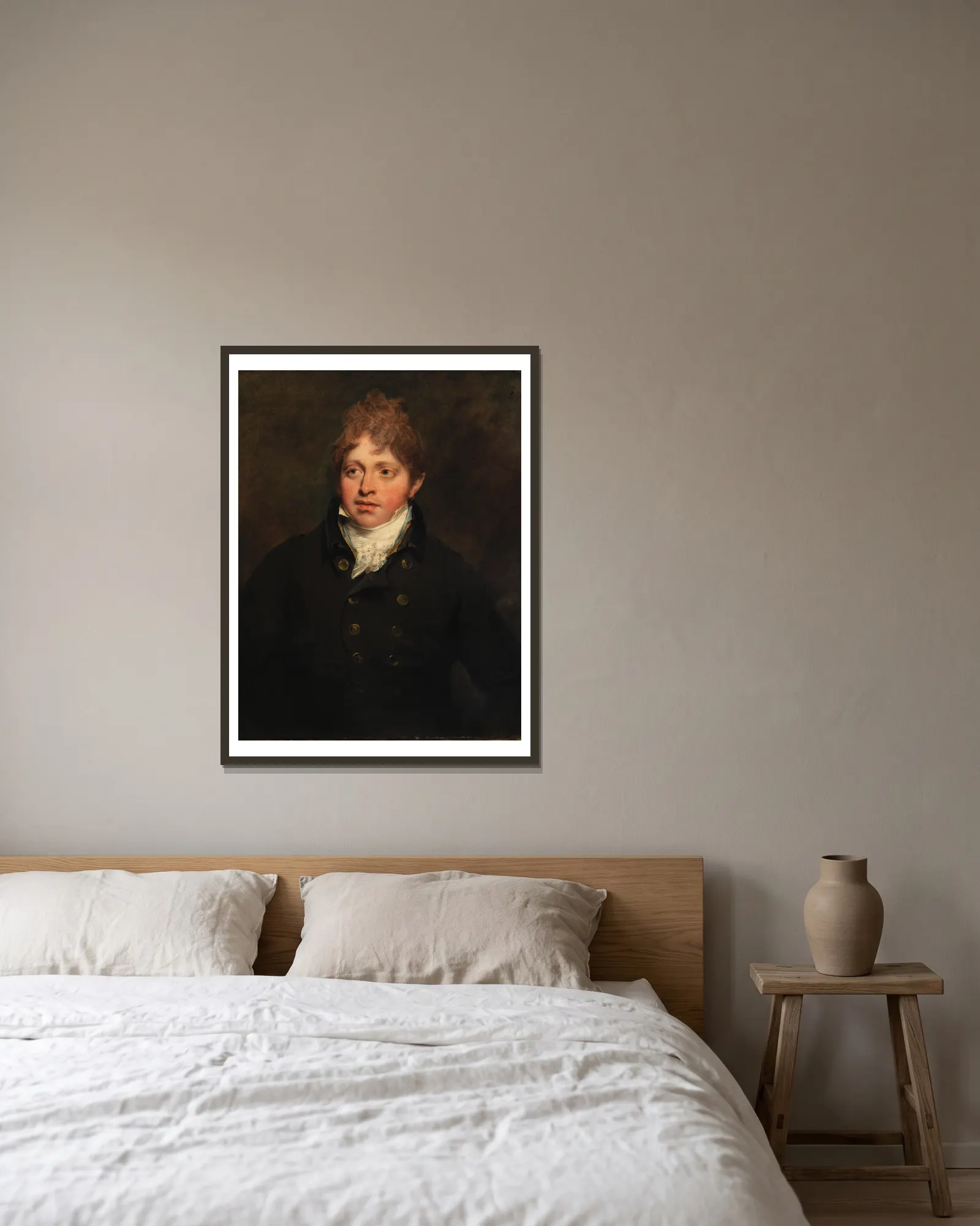 Irish Gentleman av John Hoppner inramad på en vägg