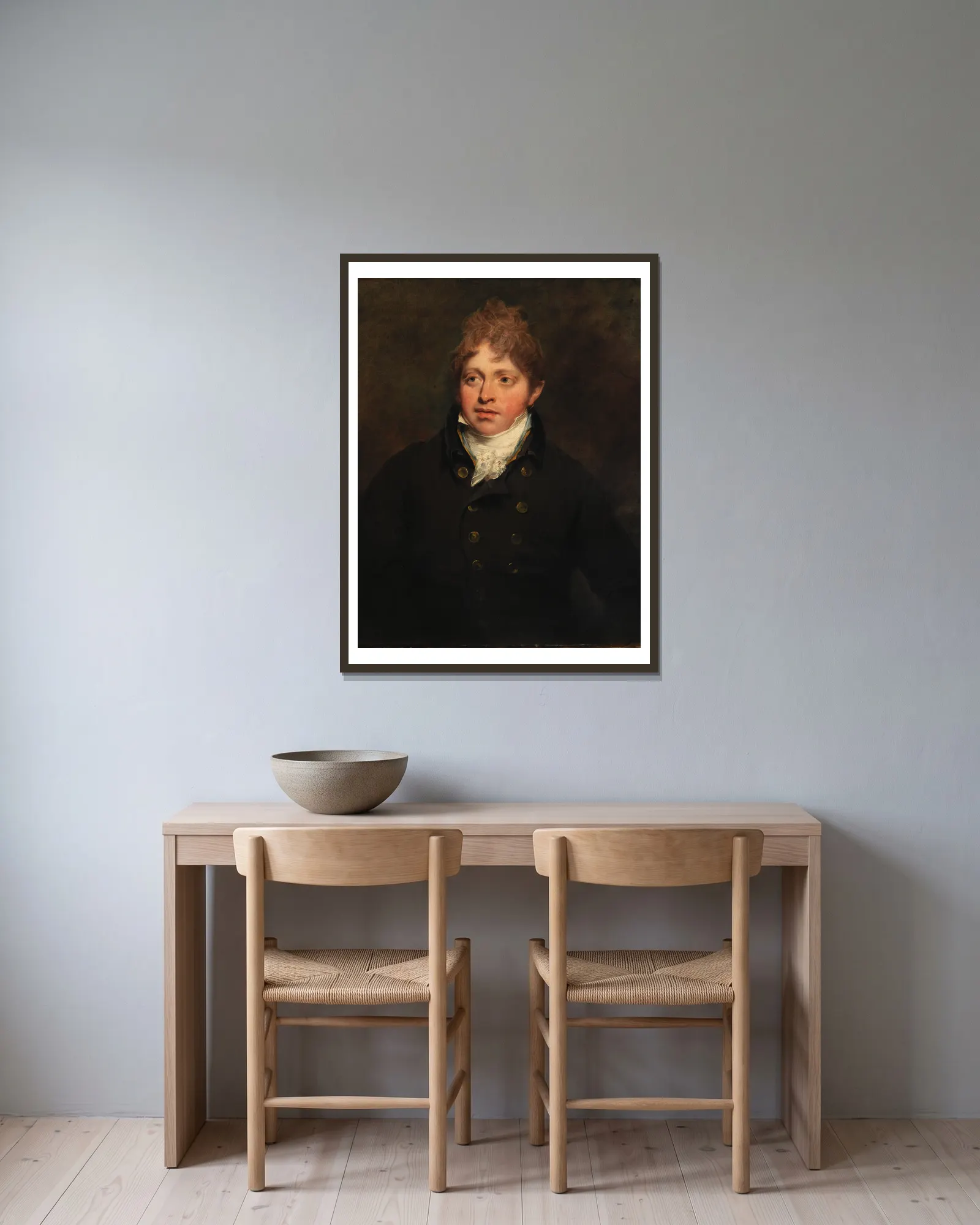 Irish Gentleman av John Hoppner inramad på en vägg