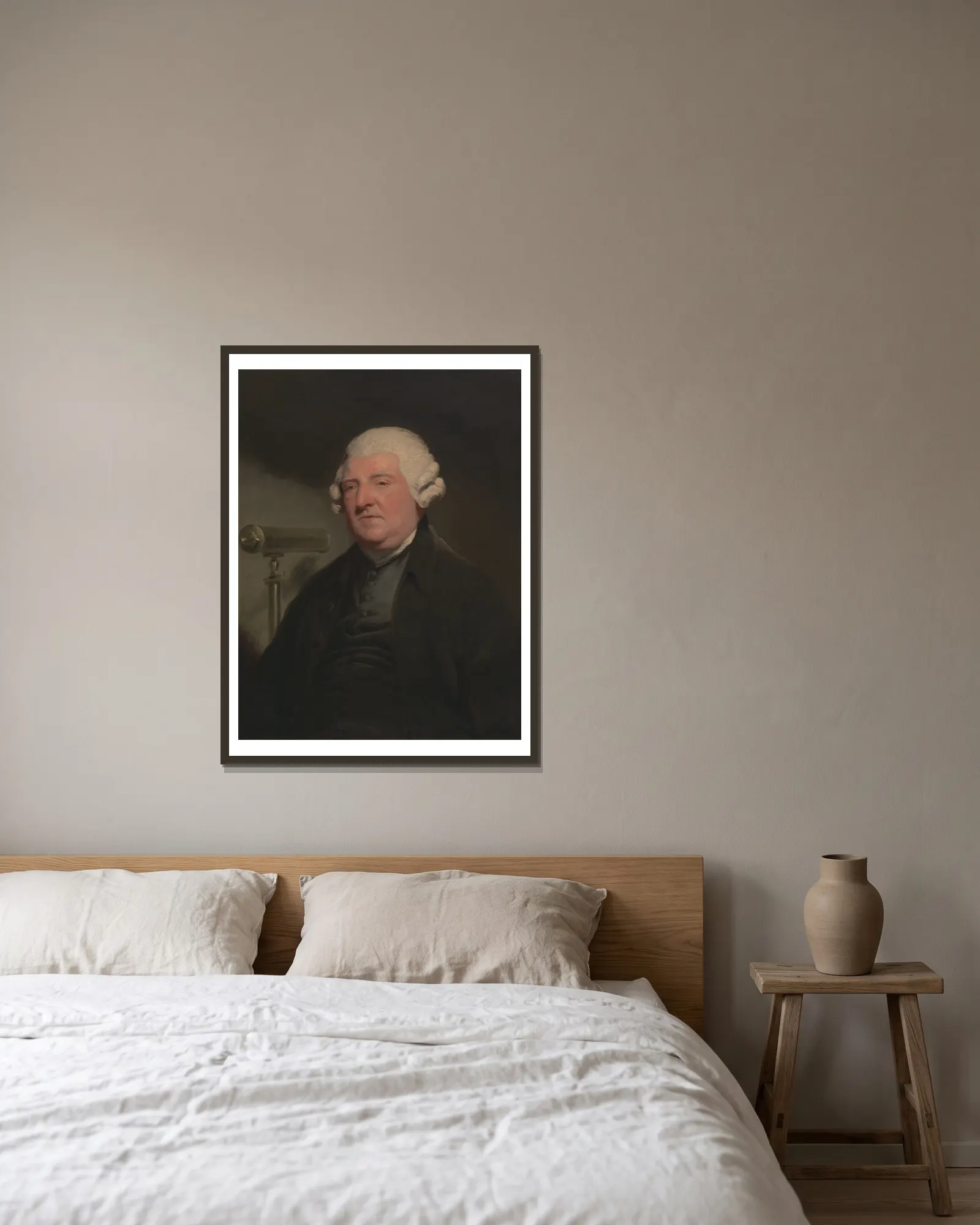 Peter Dolland av John Hoppner inramad på en vägg