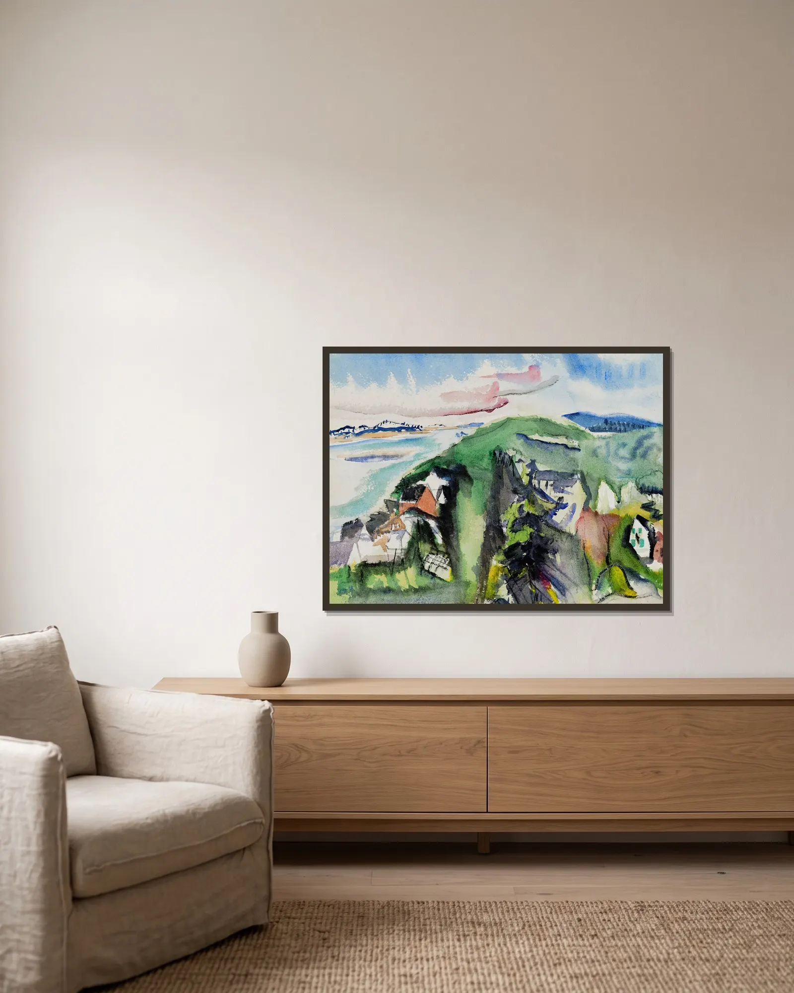 Deer Isle, Maine av John Marin inramad på en vägg