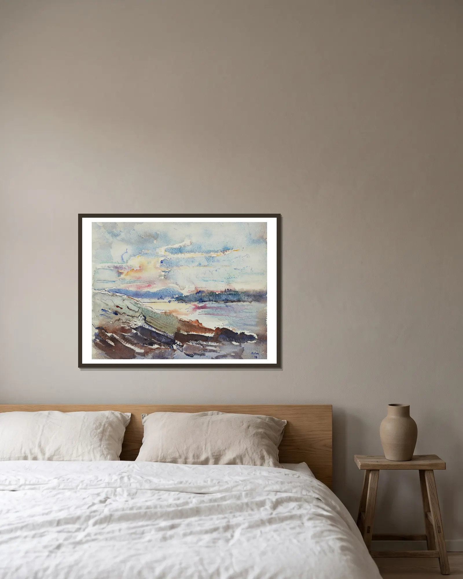 West Point, Maine av John Marin inramad på en vägg