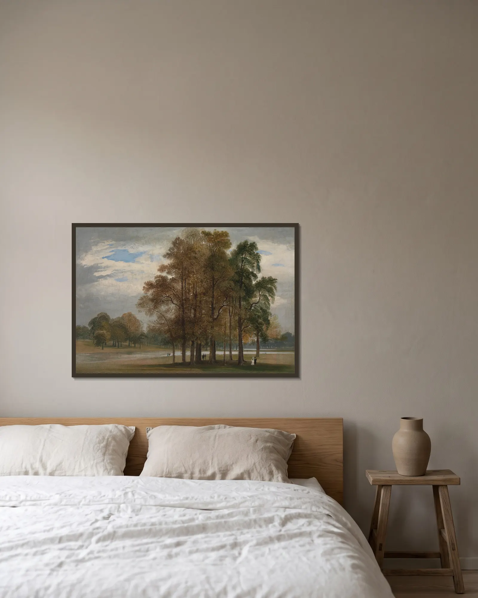 Hyde Park av John Martin inramad på en vägg