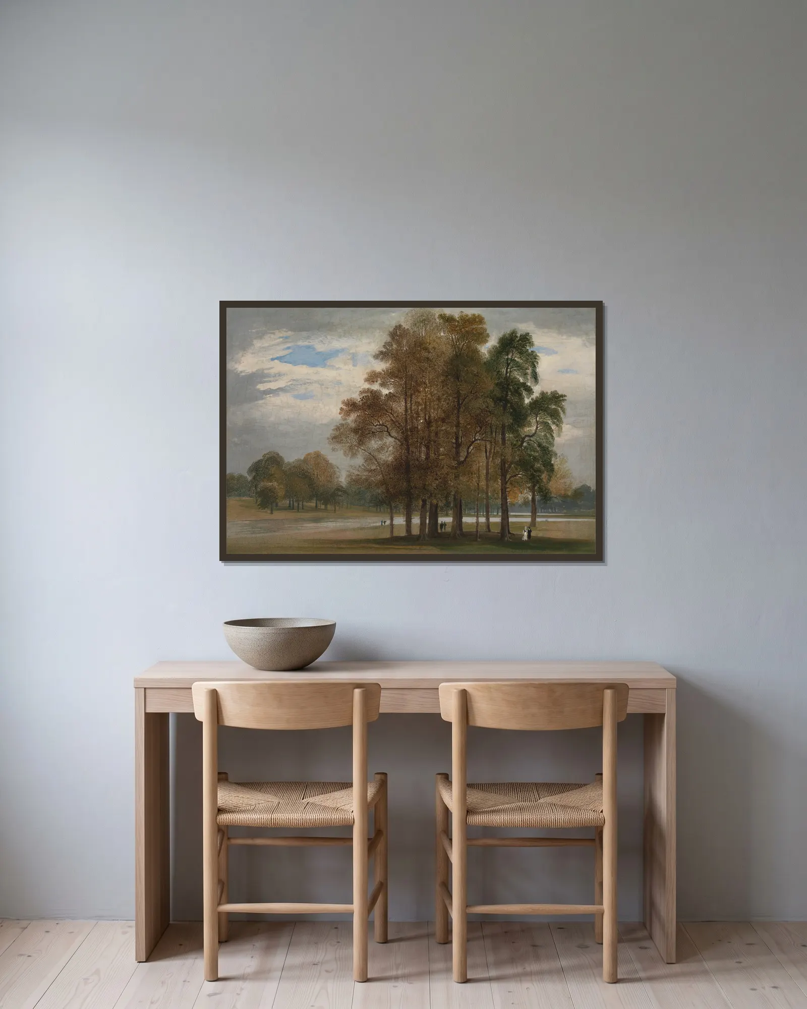 Hyde Park av John Martin inramad på en vägg