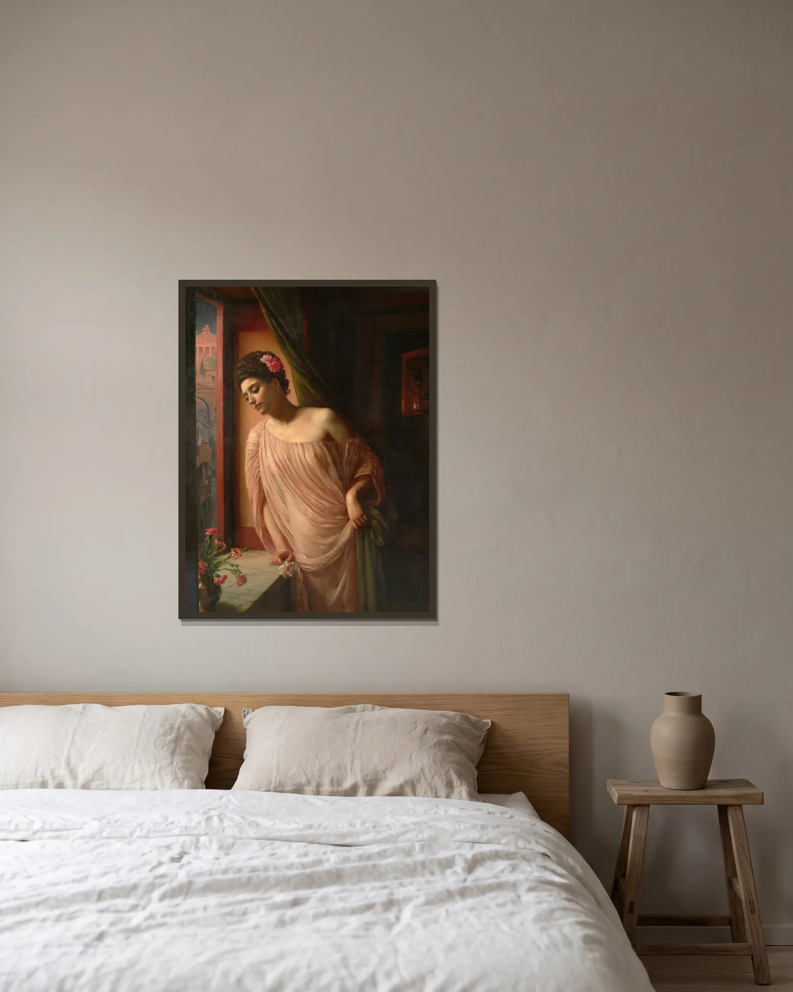 Asterié av Edward John Poynter inramad på en vägg