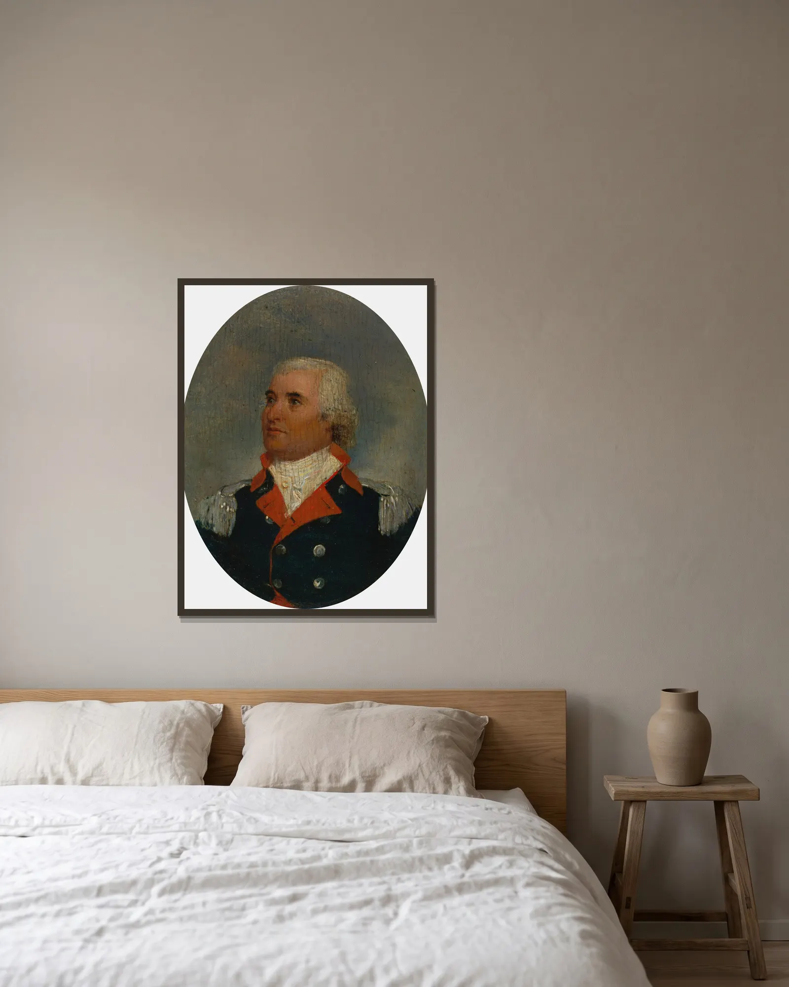 Charles Cotesworth Pinckney av John Trumbull inramad på en vägg