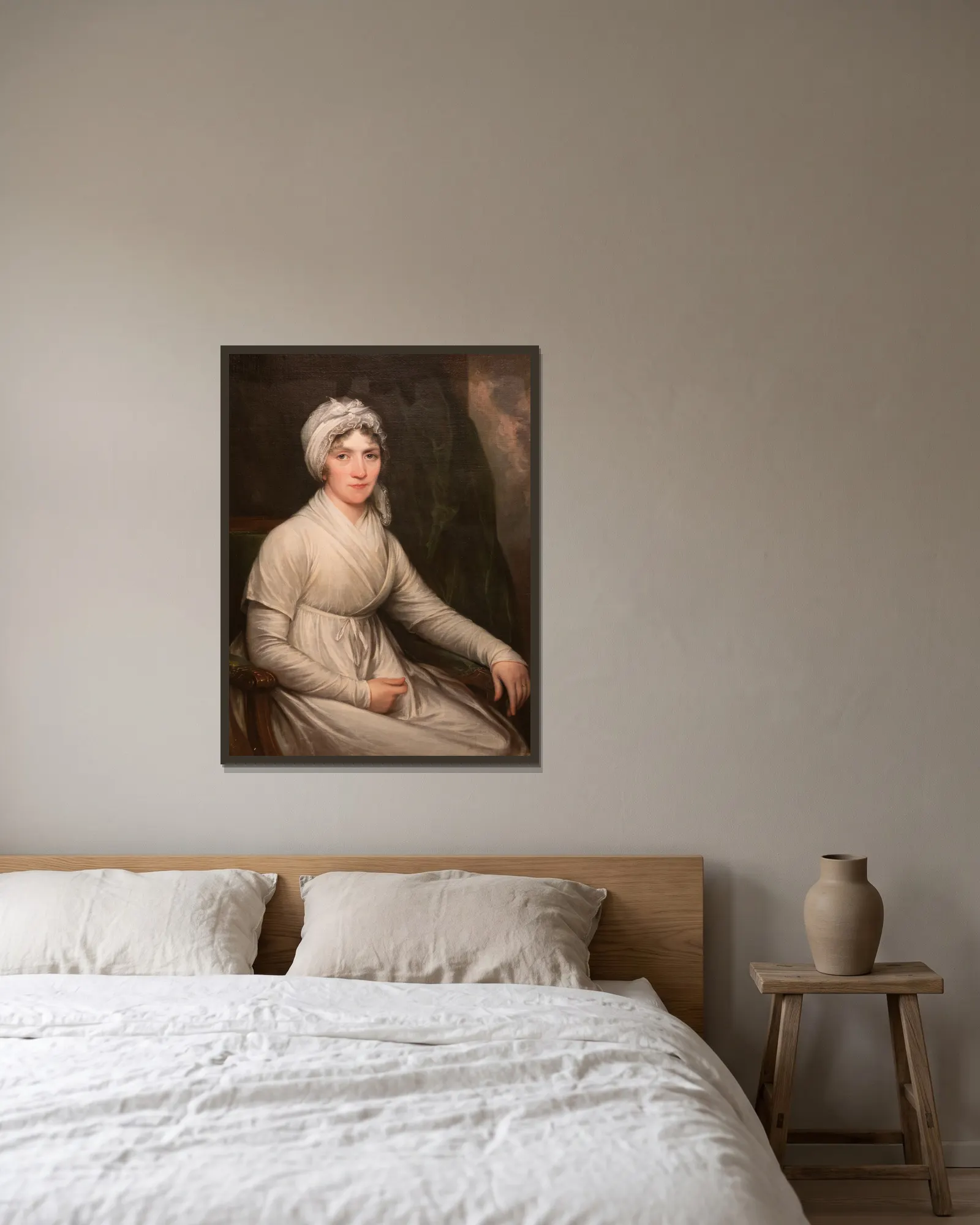 Rachel Carmer Lenox av John Trumbull inramad på en vägg