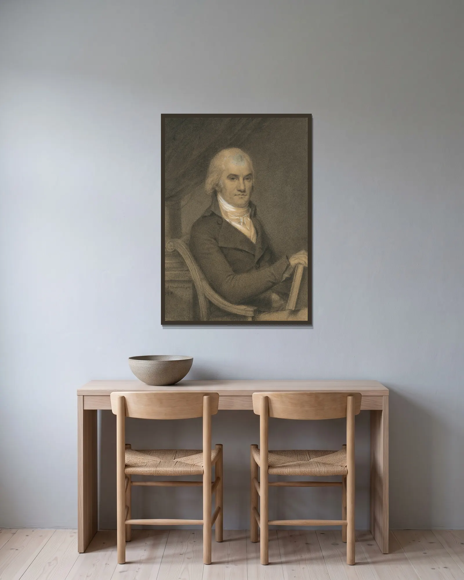 Joel Barlow av John Vanderlyn inramad på en vägg