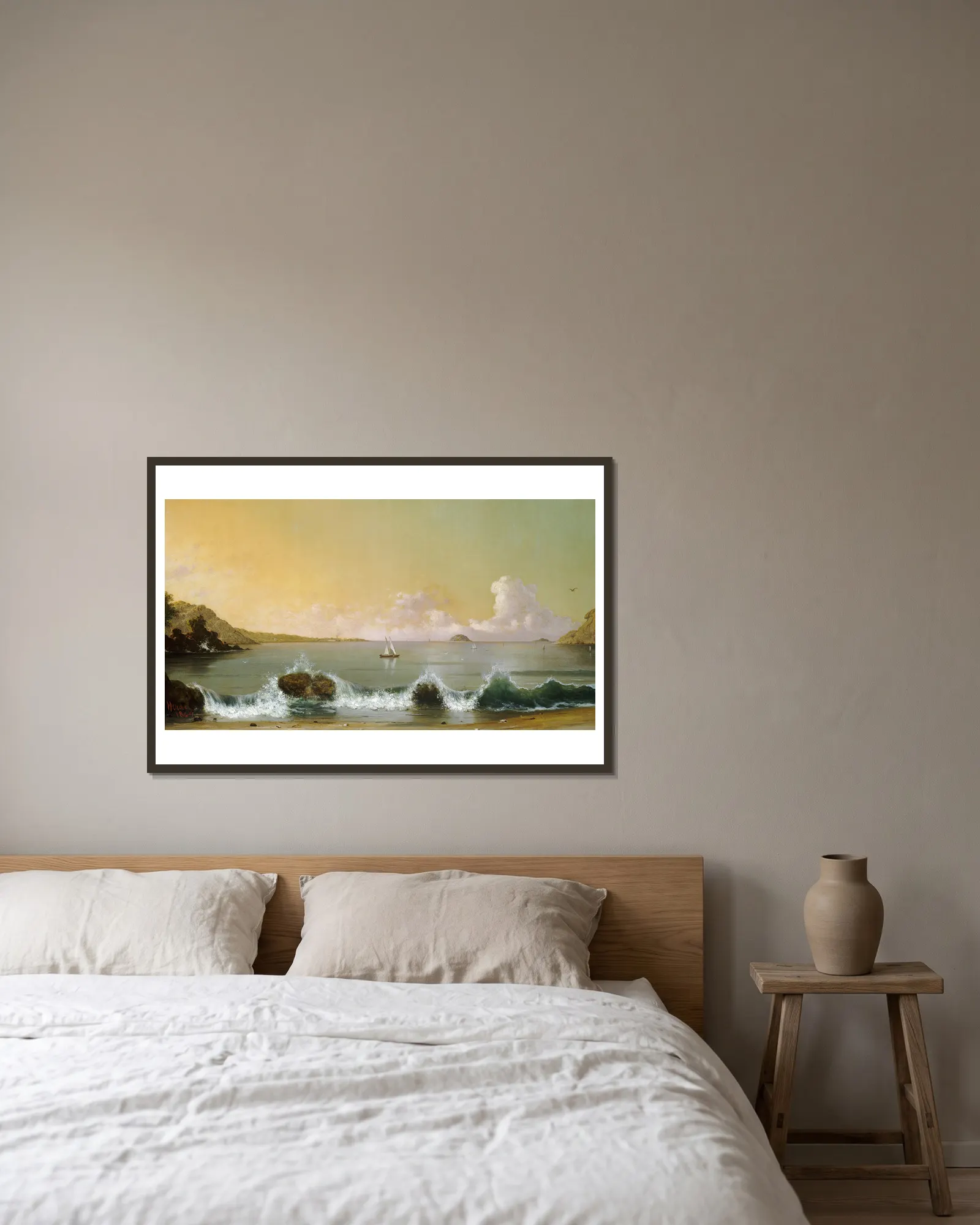 Rio de Janeiro Bay av Martin Johnson Heade inramad på en vägg