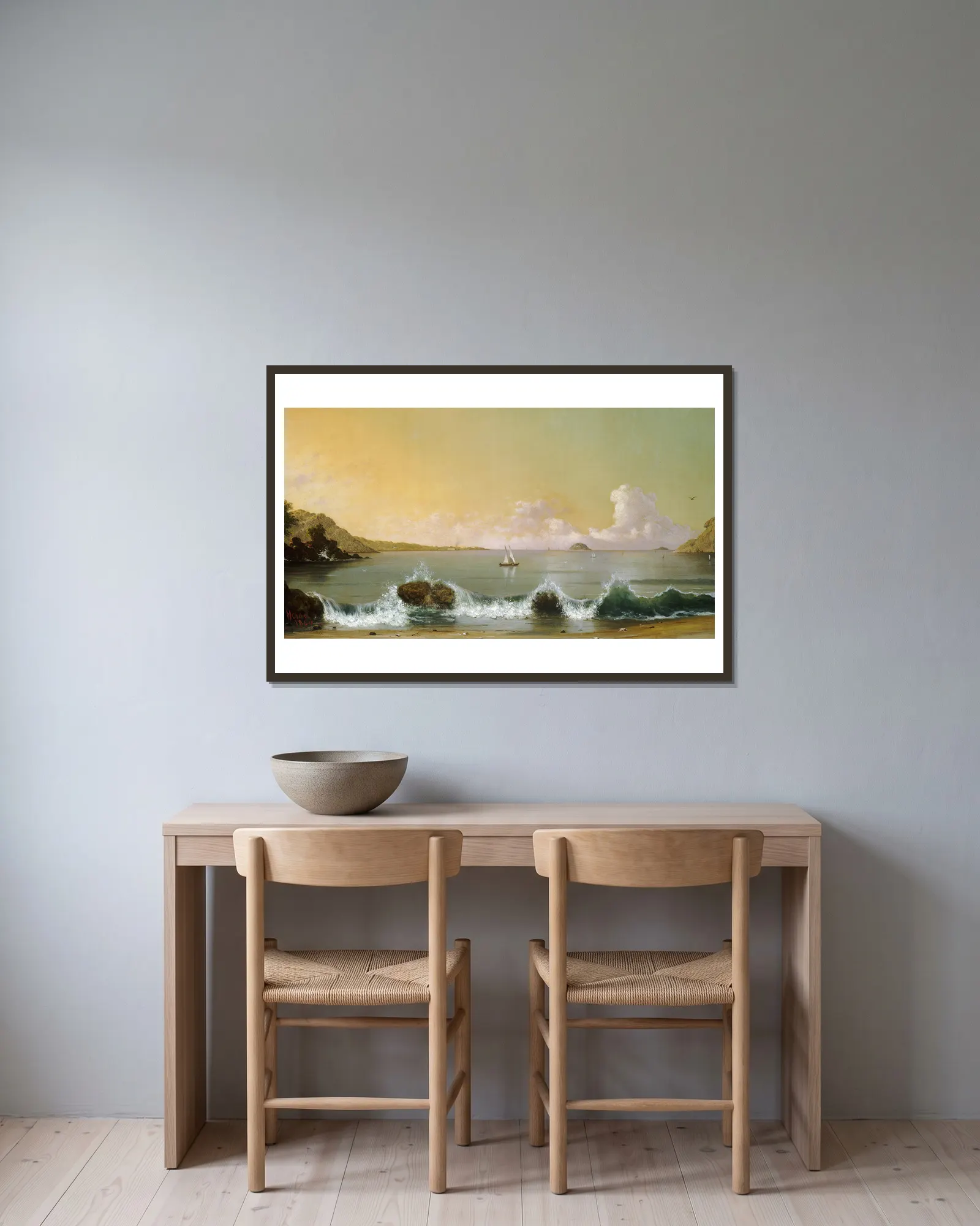 Rio de Janeiro Bay av Martin Johnson Heade inramad på en vägg