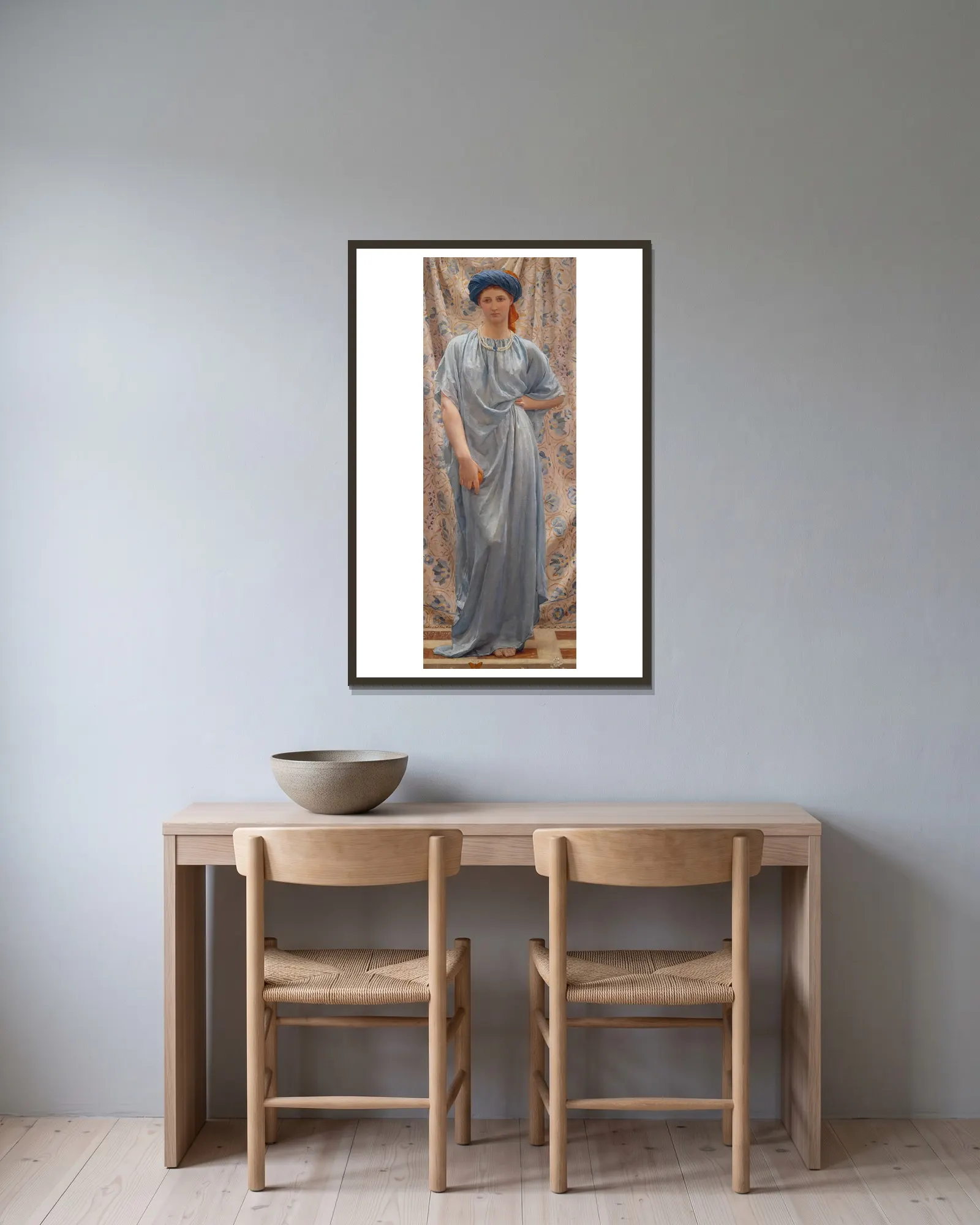 Sapphires av Albert Joseph Moore inramad på en vägg