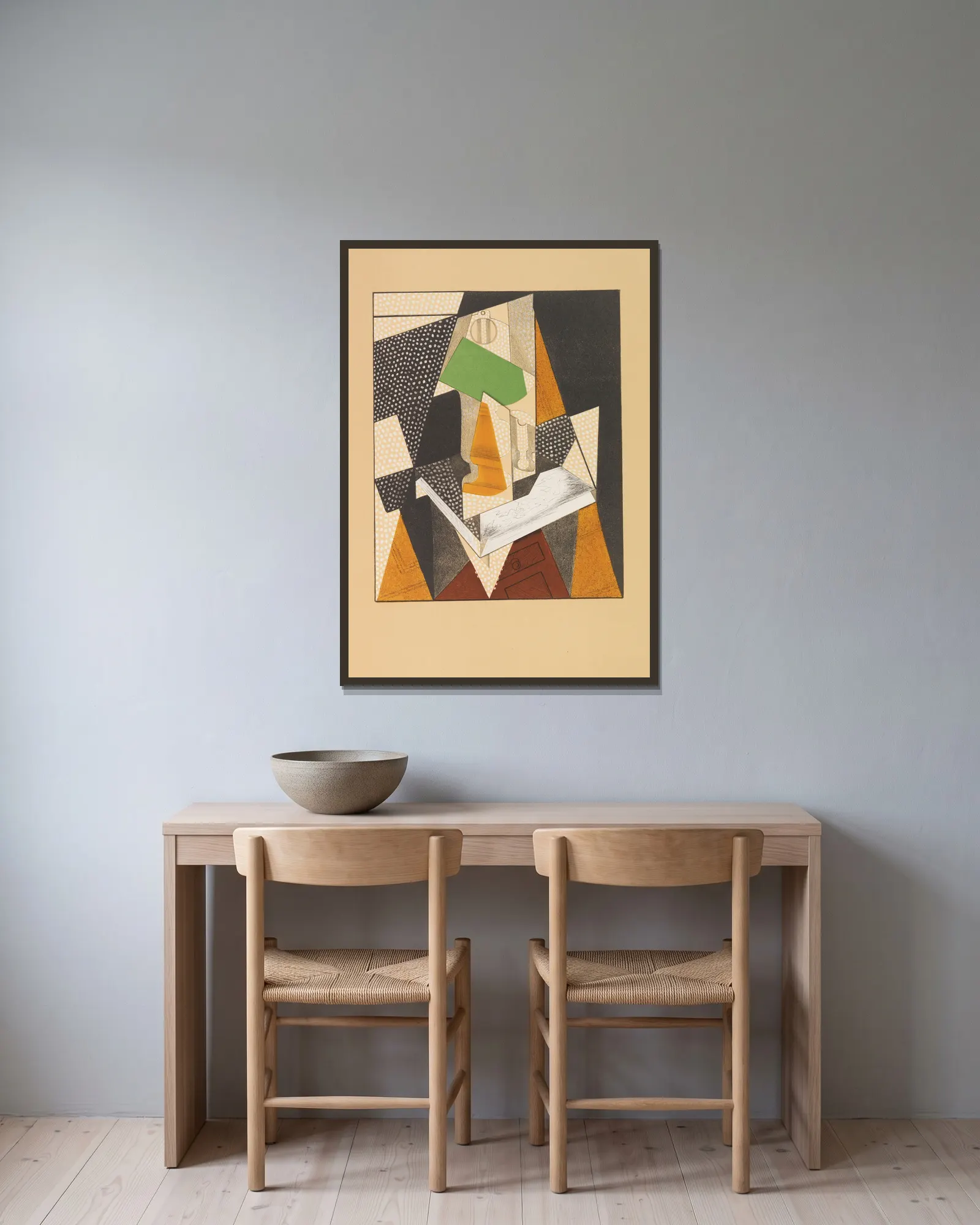 Au soleil du plafond av Juan Gris inramad på en vägg