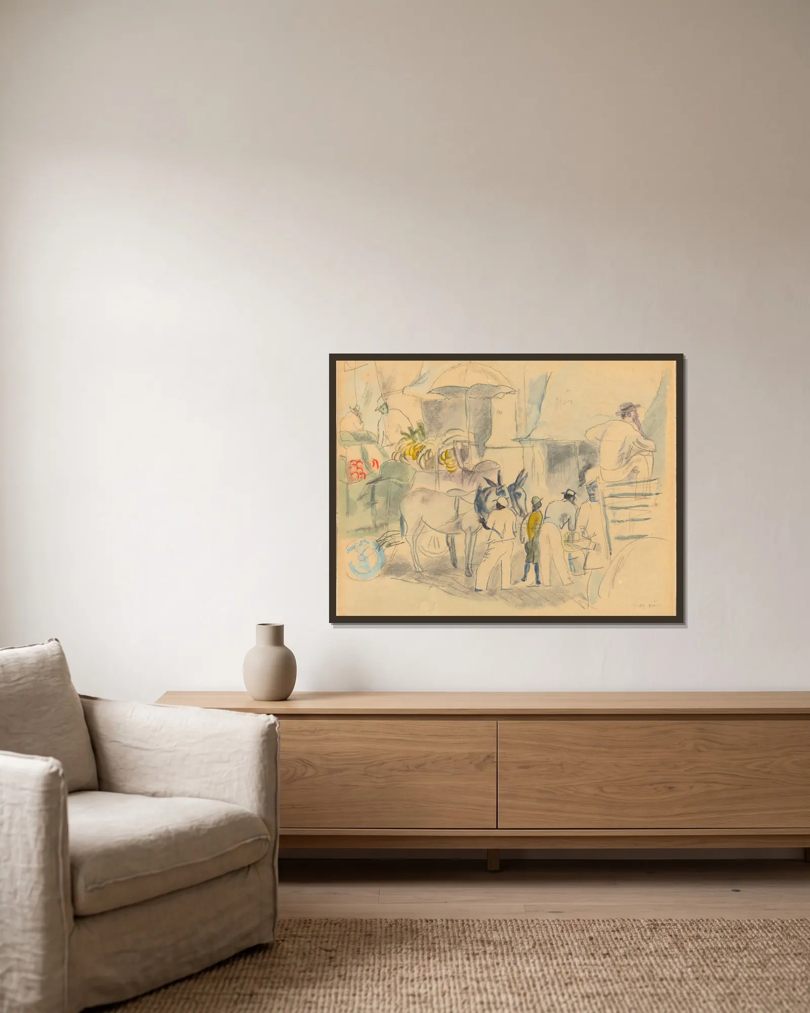 Havana av Jules Pascin inramad på en vägg