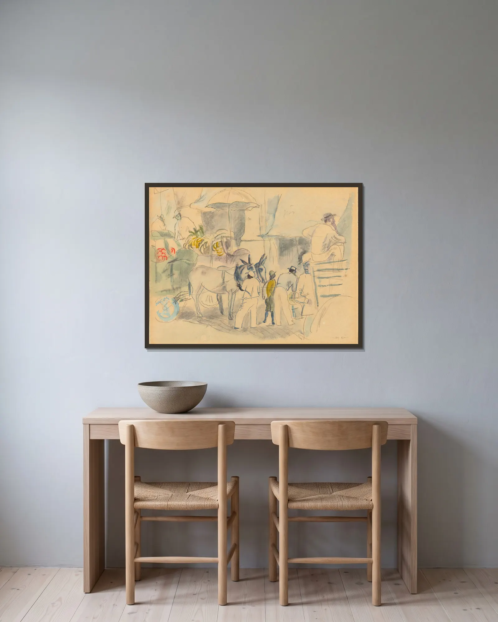 Havana av Jules Pascin inramad på en vägg