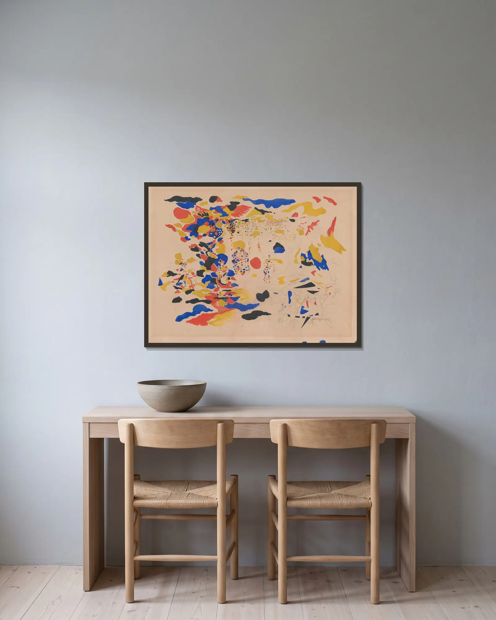 untitled av Jules Schmalzigaug inramad på en vägg