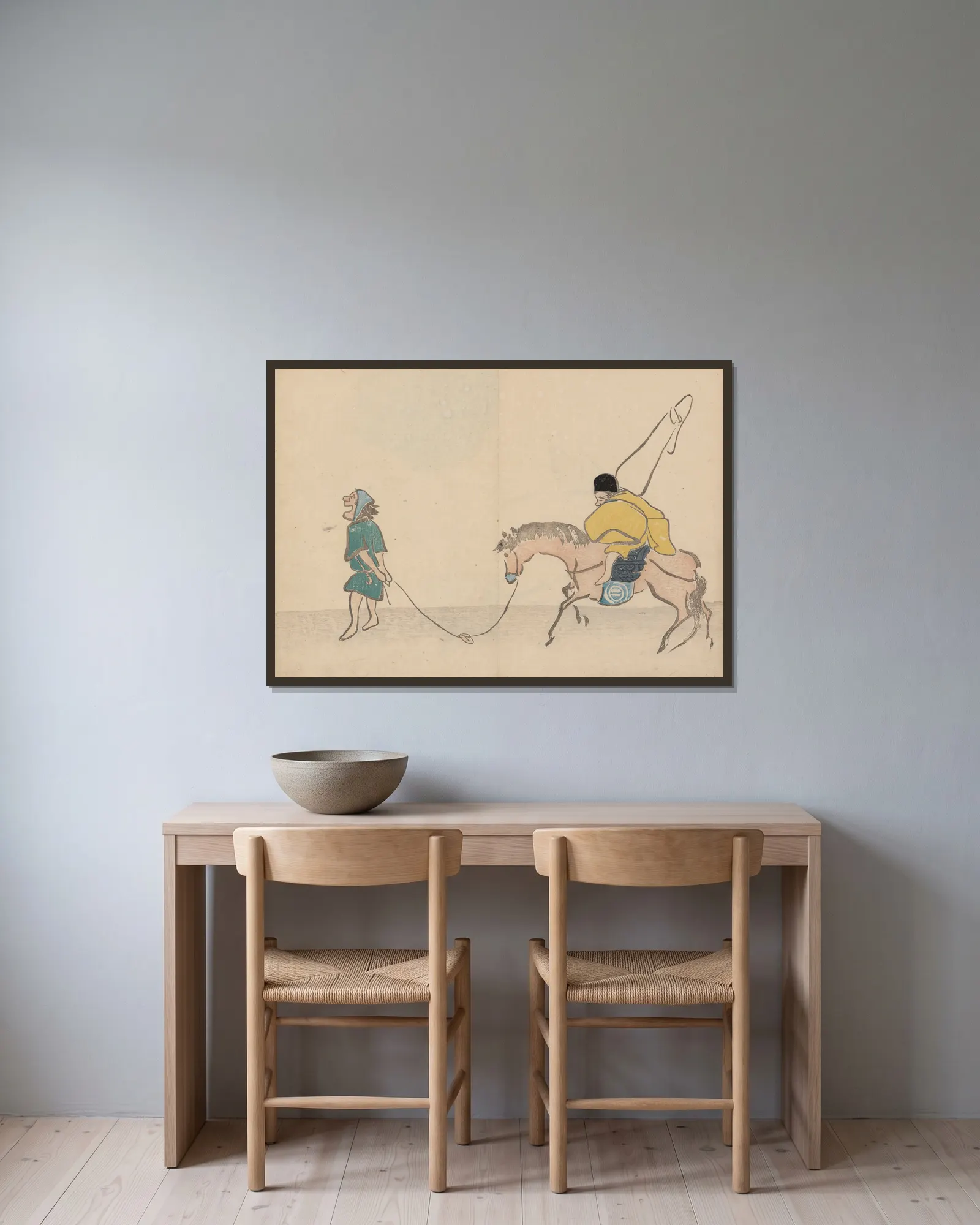 Kōrin gafu – Hōchū Pl.06 av Ogata Kōrin inramad på en vägg
